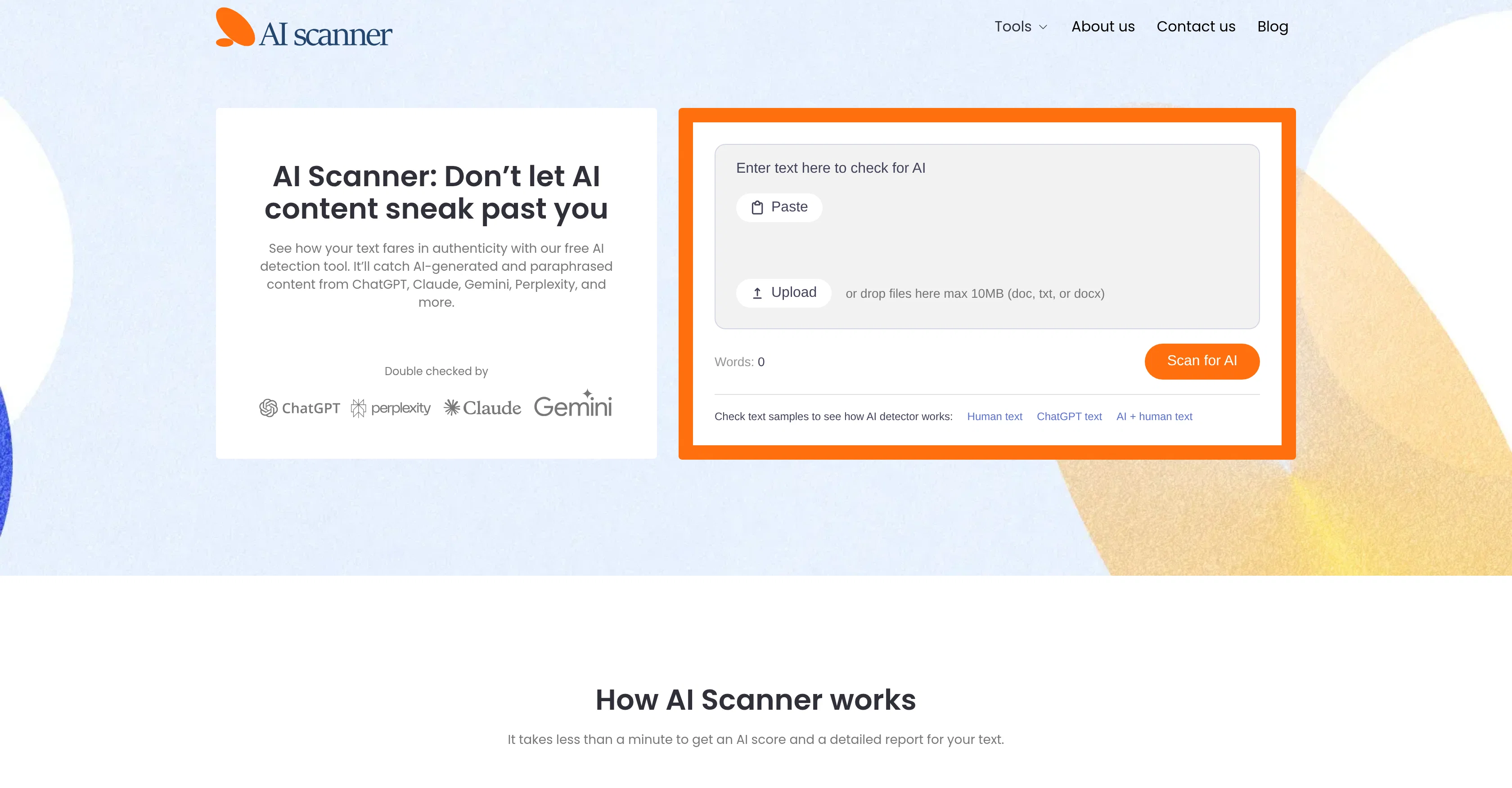 AI Scanner.io screenshot