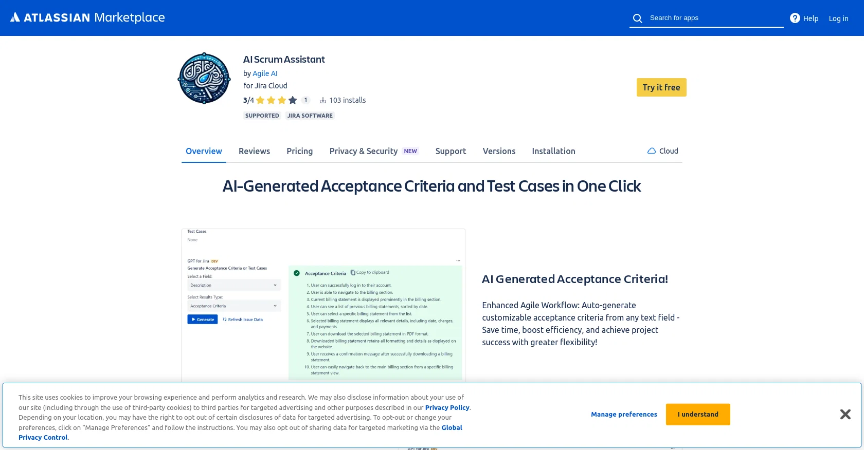 AI Scrum Assistant screenshot