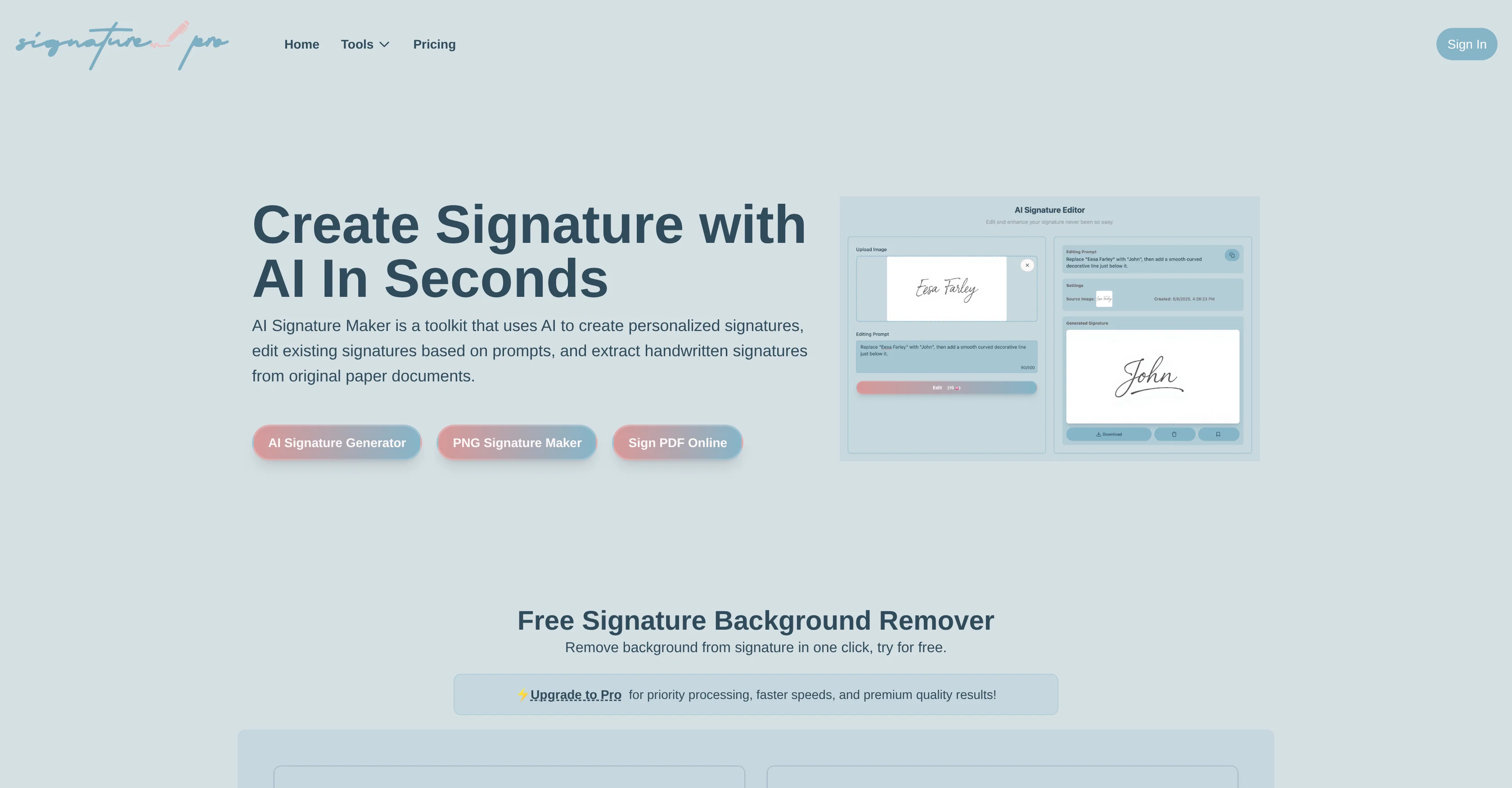 AI Signature Generator Pro screenshot