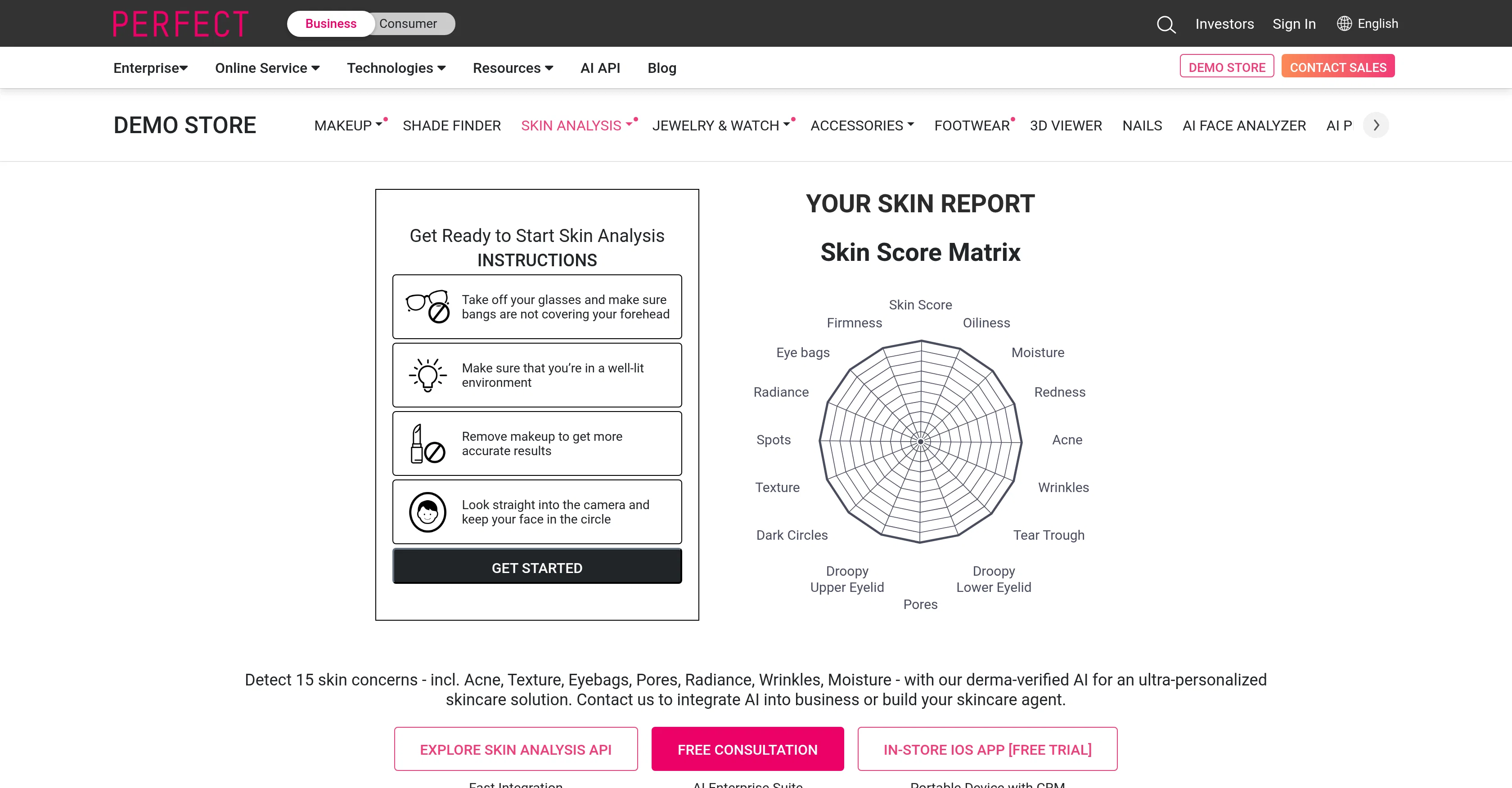 AI Skin Analysis by Perfect screenshot