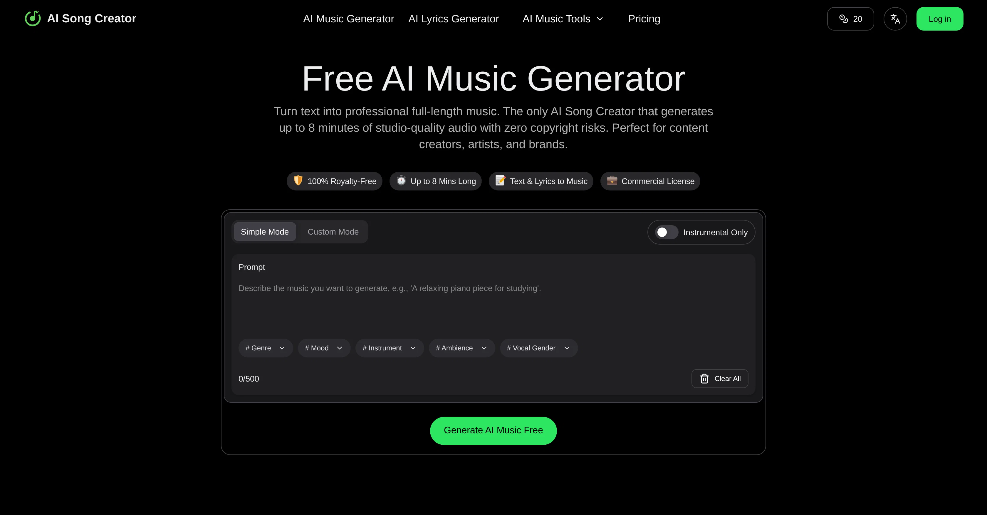 AI Song Creator.app screenshot