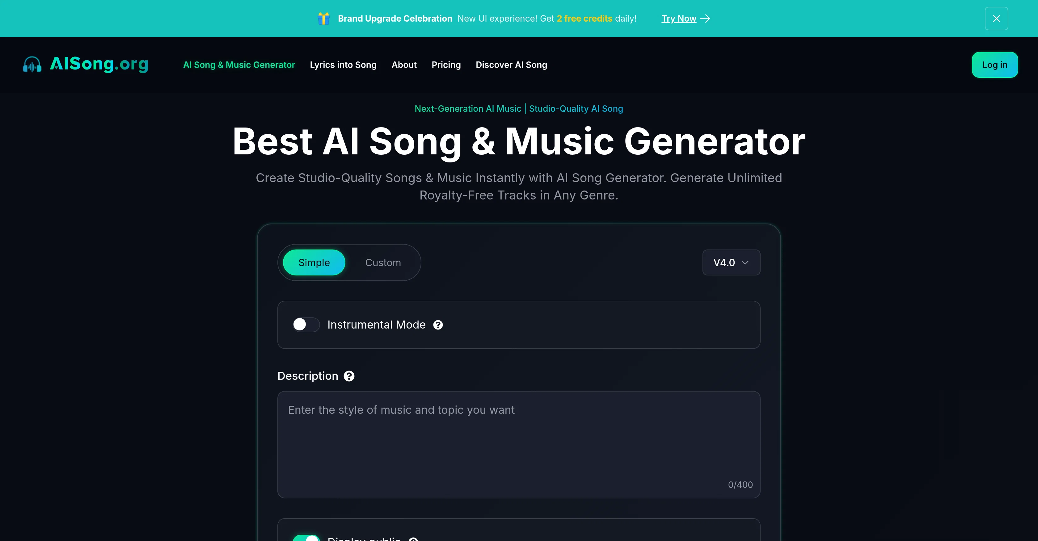 AI Song.org screenshot