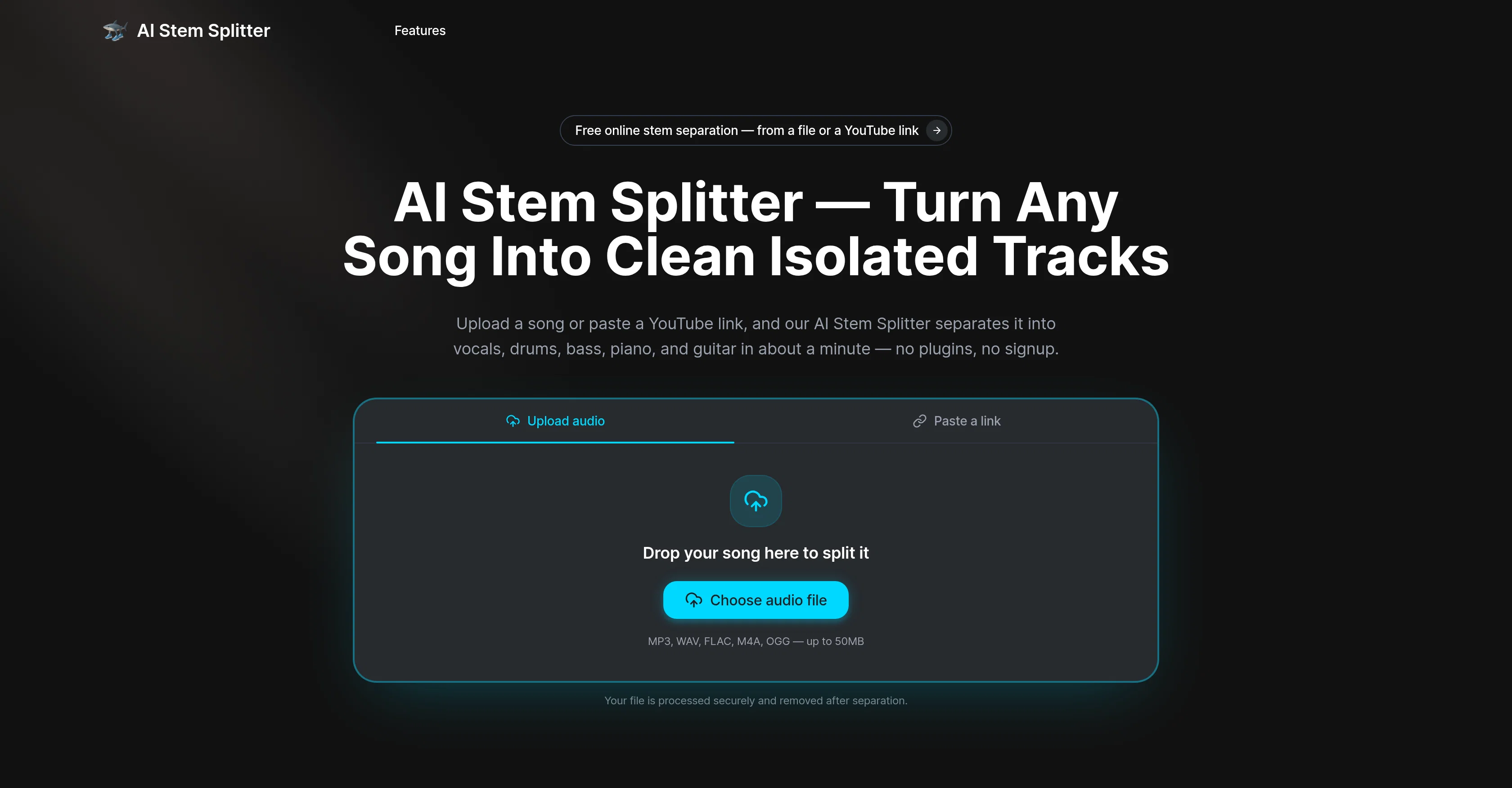 AI Stem Splitter screenshot