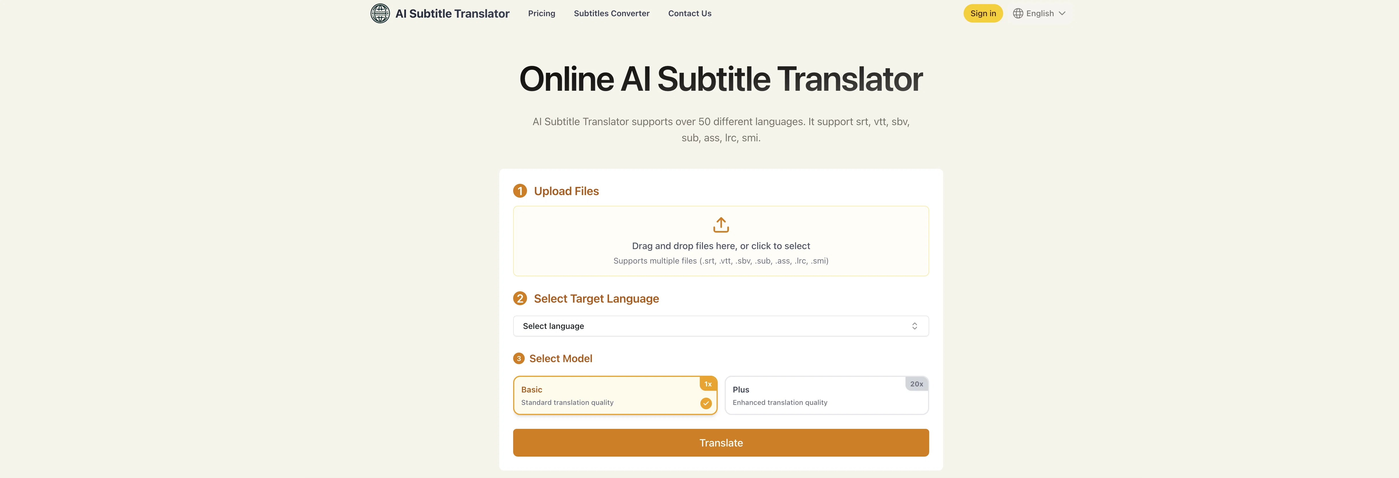 AI Subtitle Translator screenshot