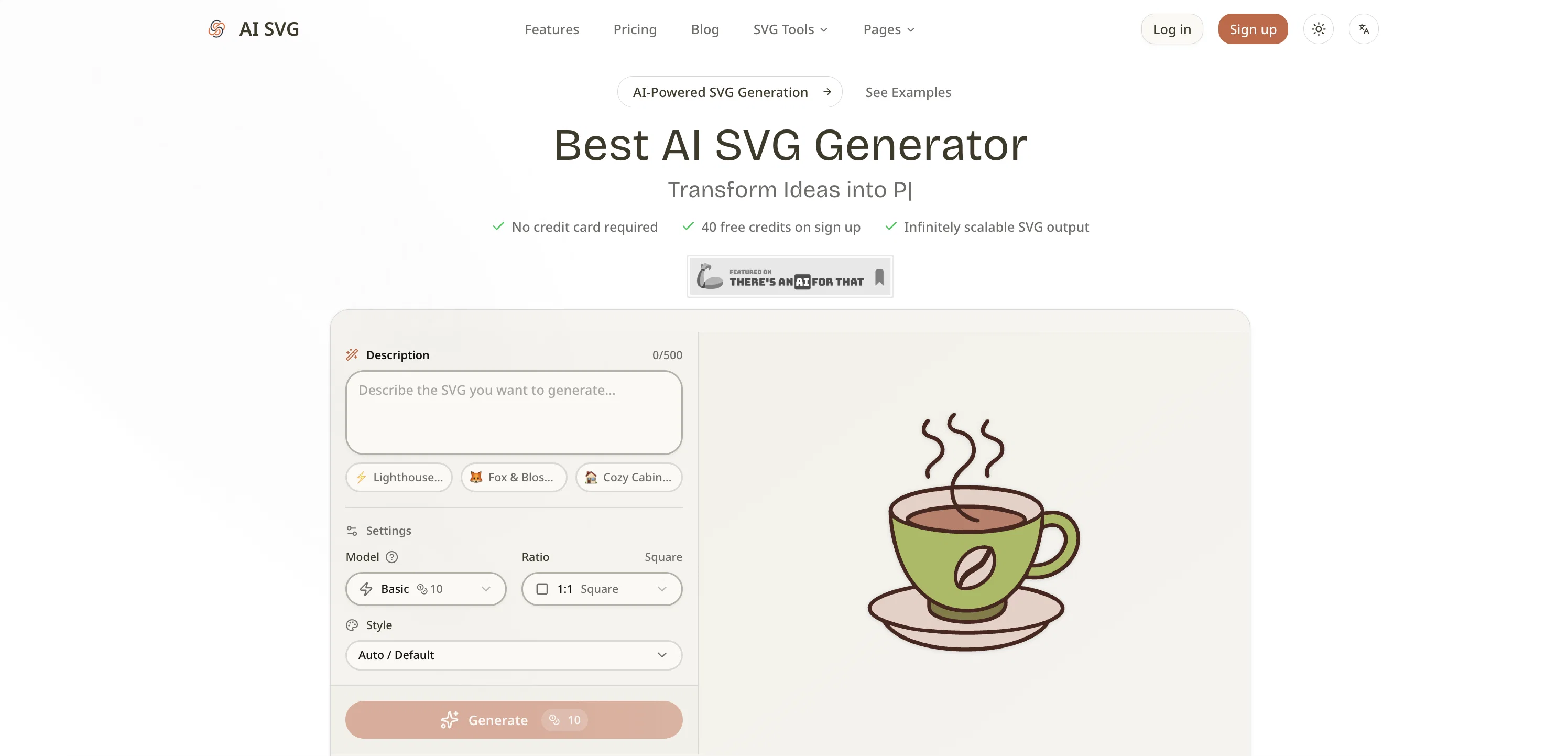 AI SVG.art screenshot