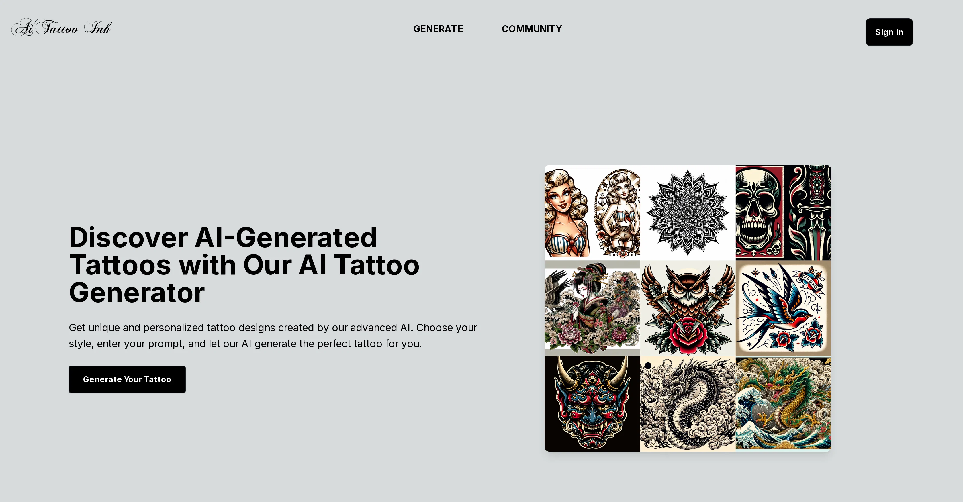 AI Tattoo Ink screenshot