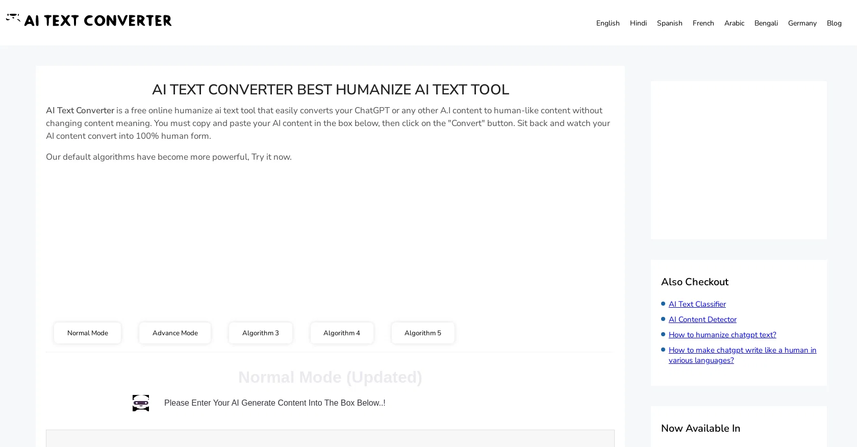 AI Text Converter screenshot