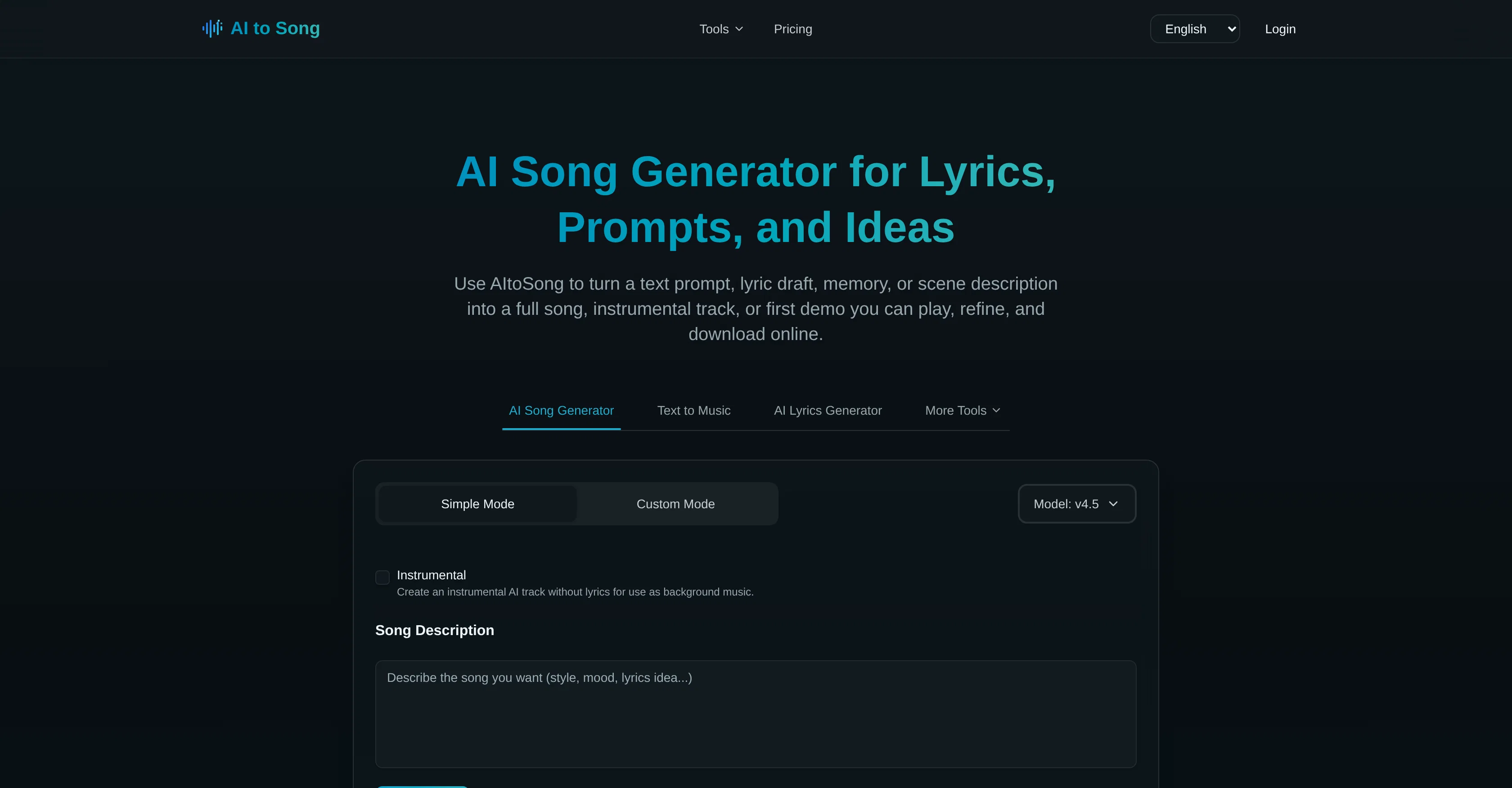 AI to Song screenshot