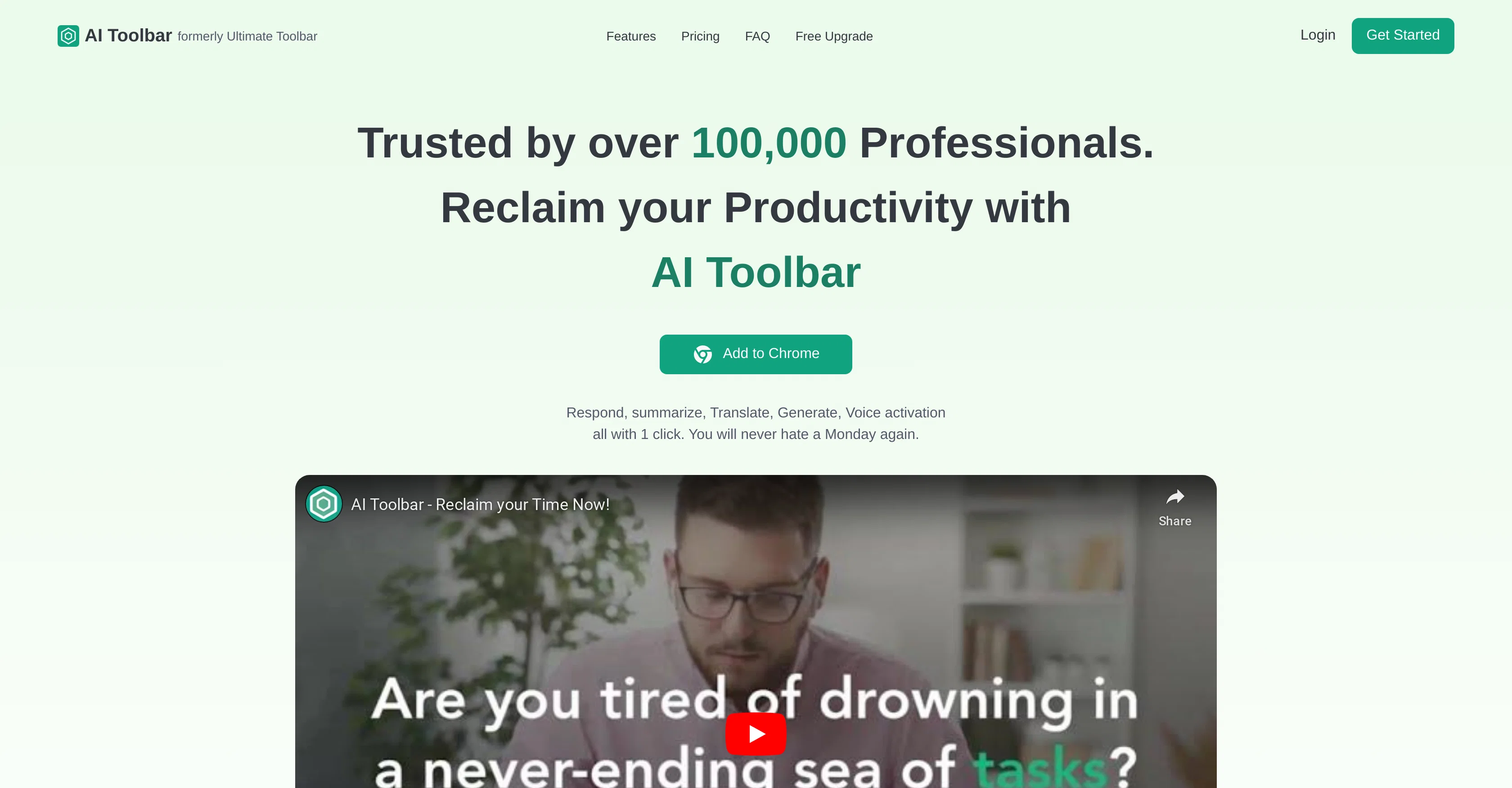 AI Toolbar screenshot
