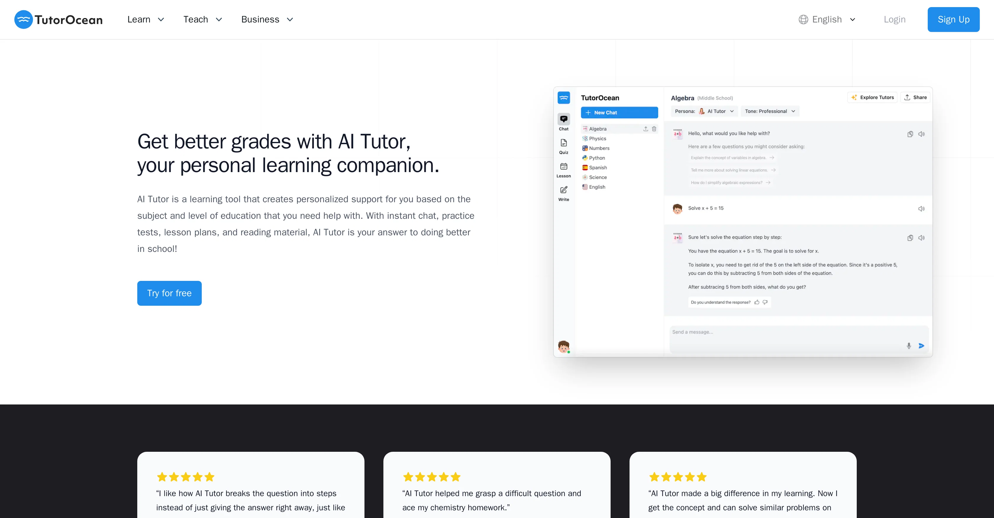 AI Tutor by SoundOcean screenshot