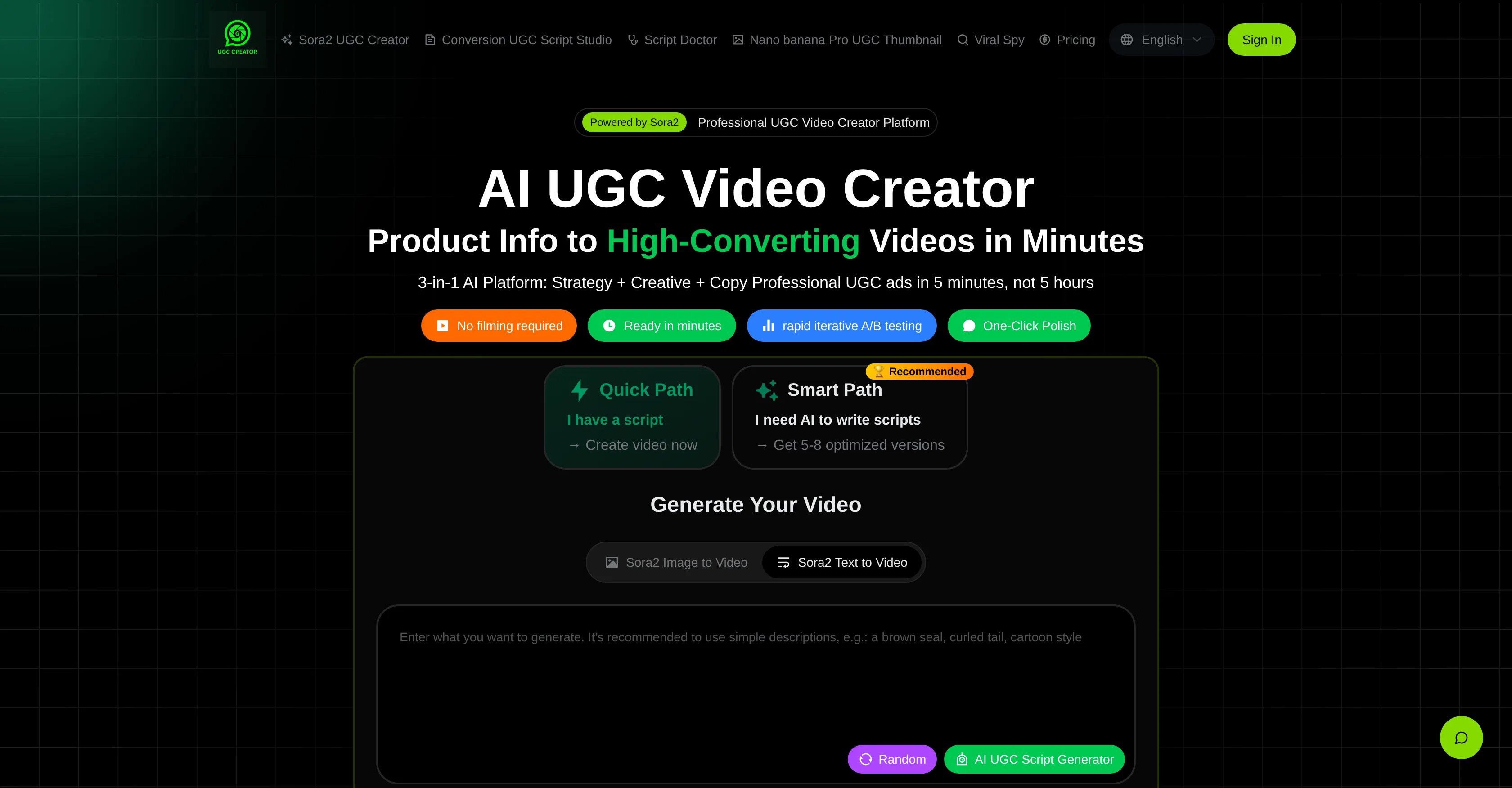 AI UGC Creator screenshot