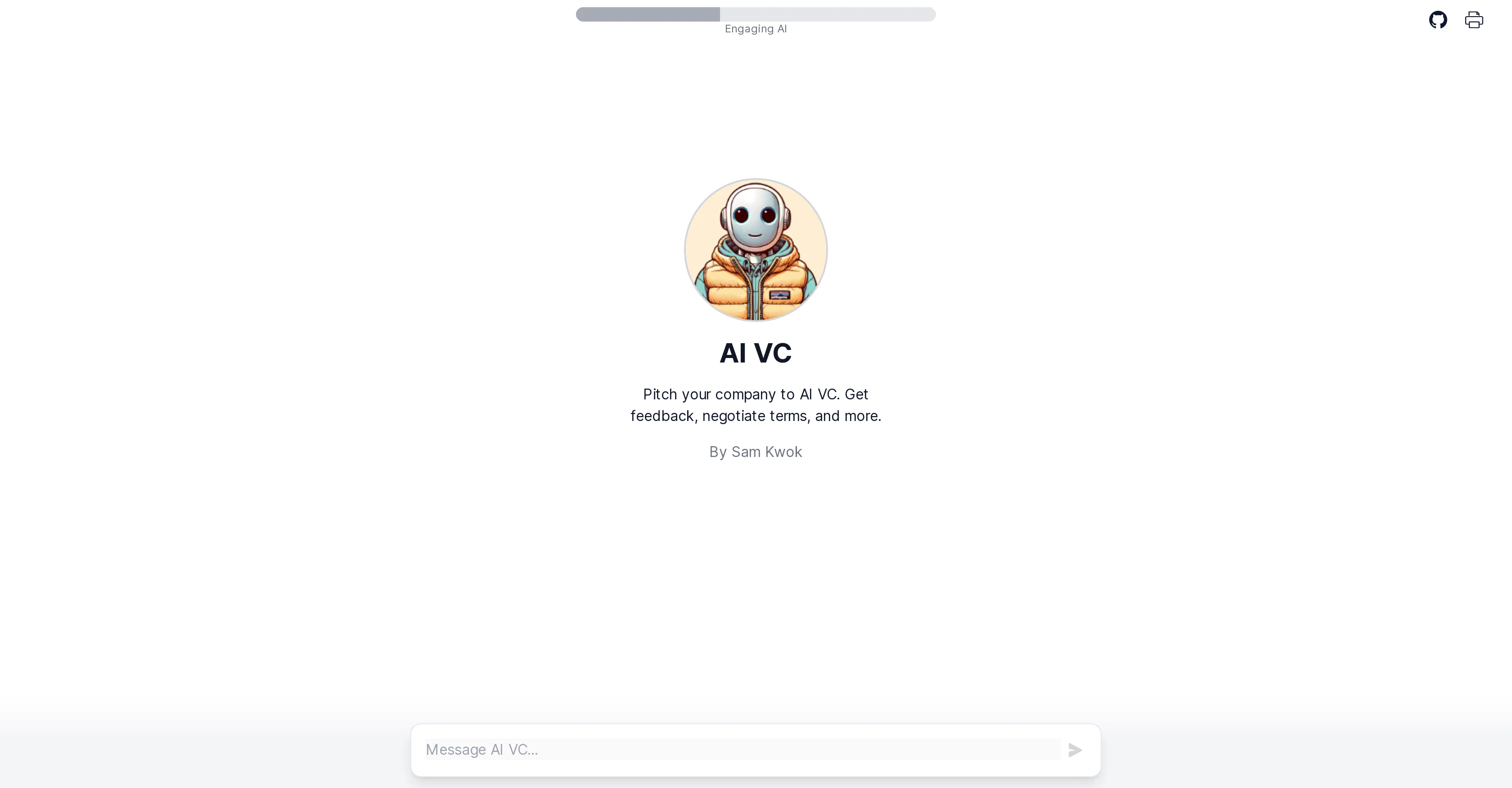 AI VC screenshot