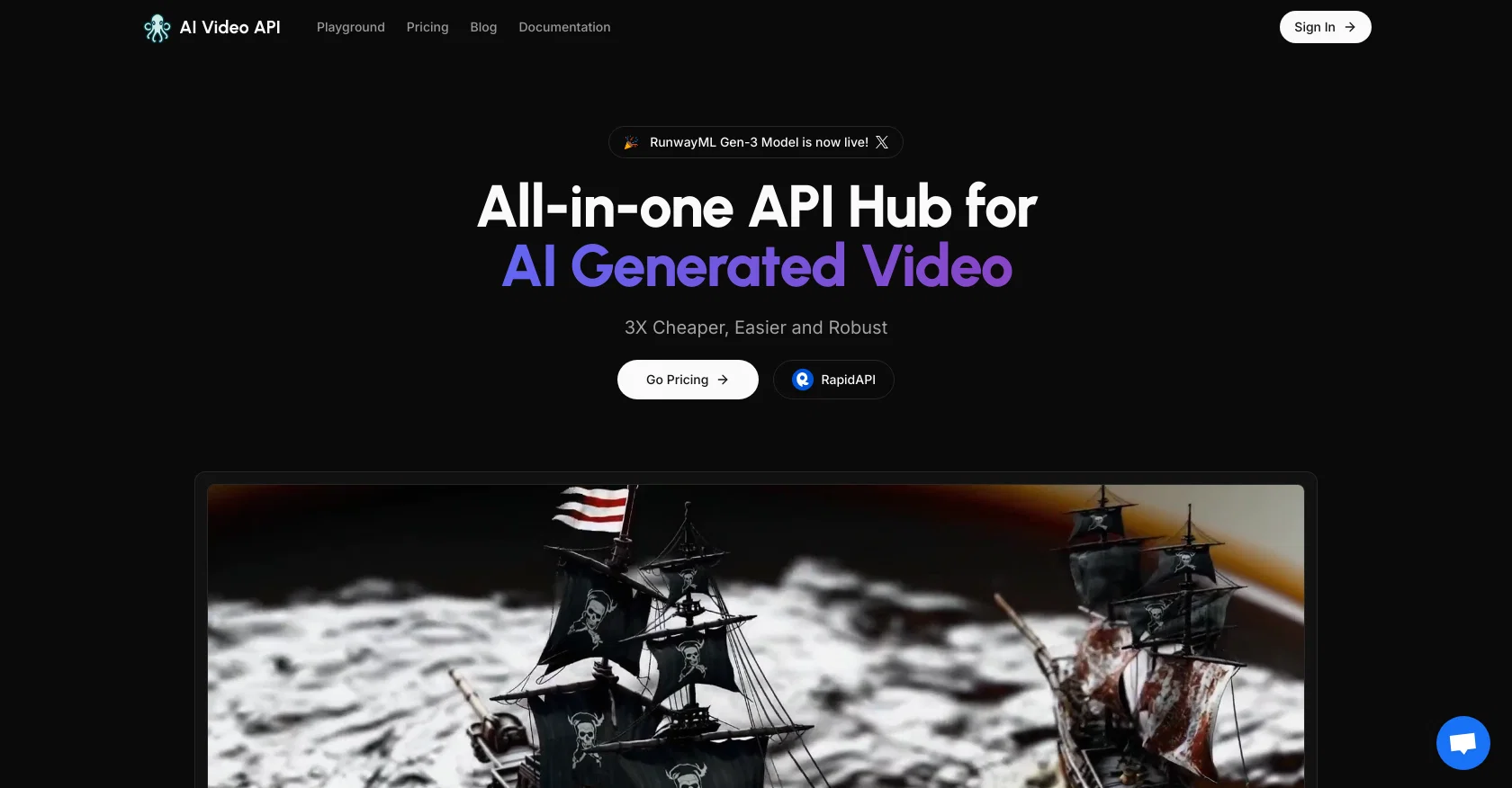 AI Video API screenshot