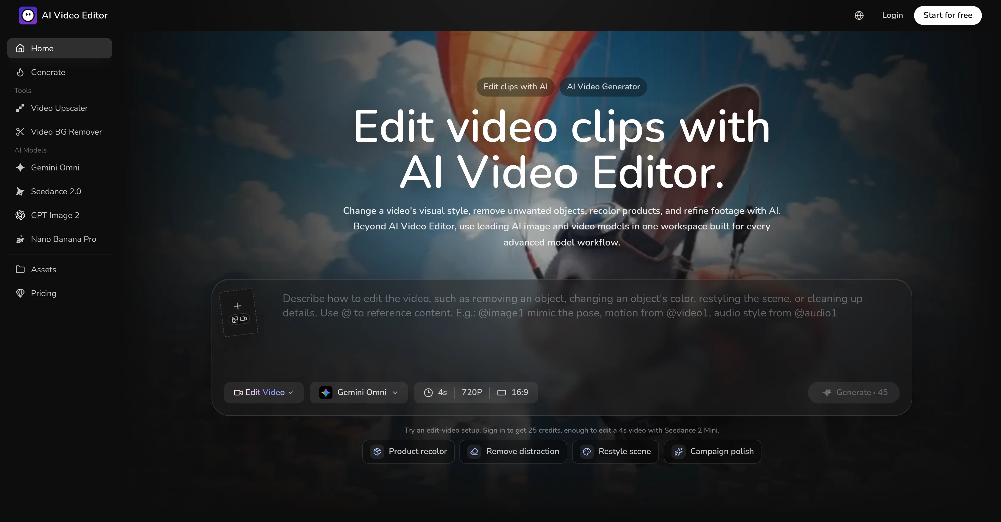 AI Video Editor screenshot