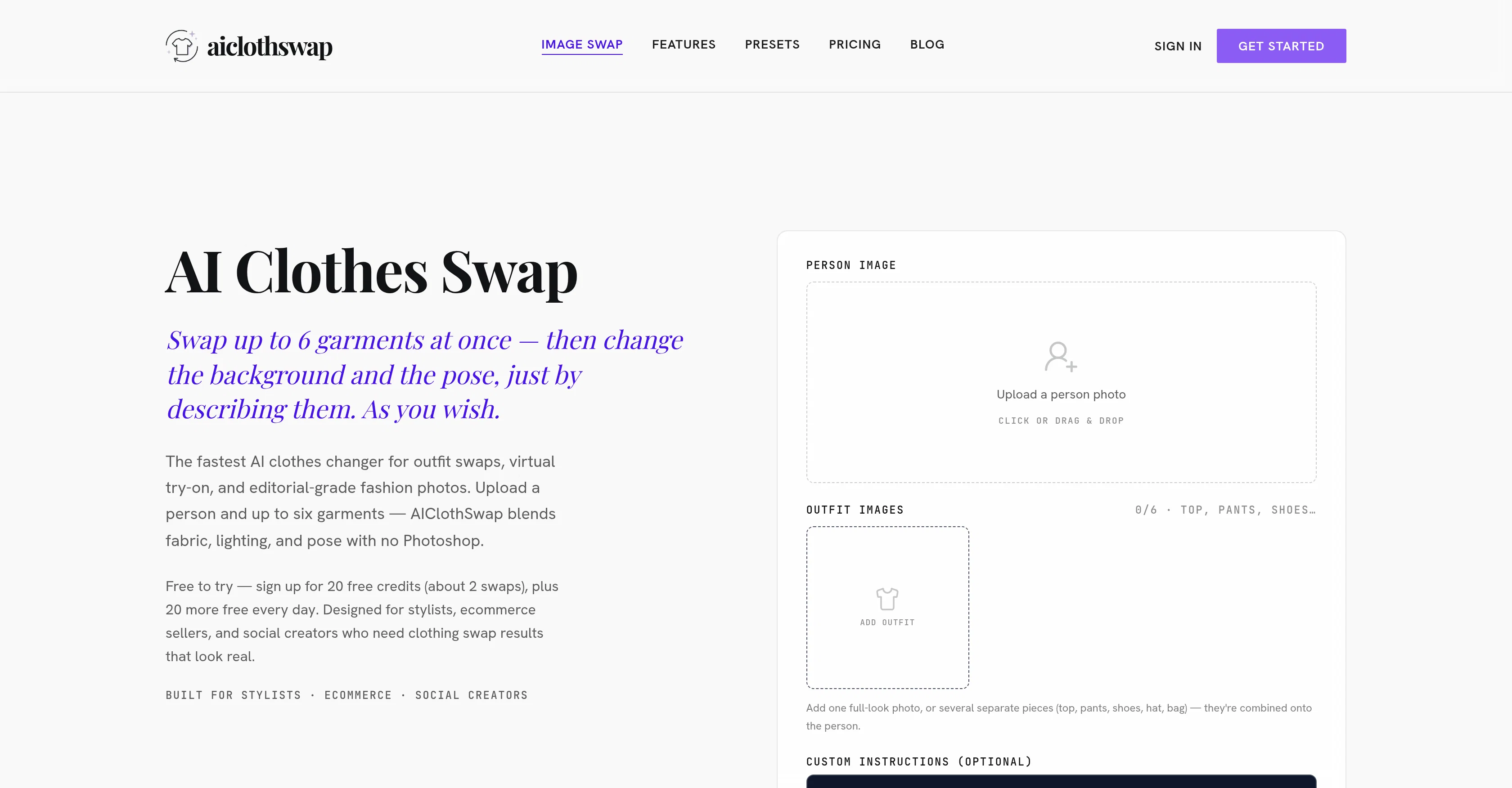AIClothSwap screenshot