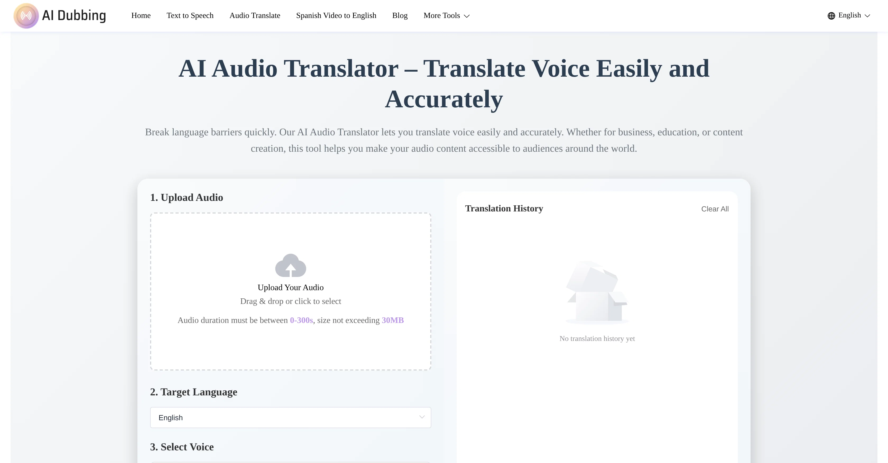 AIDubbing.io screenshot