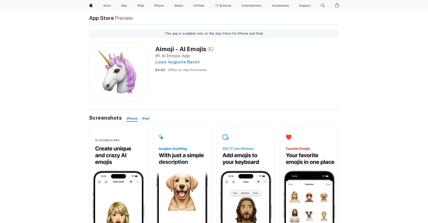 Aimoji screenshot