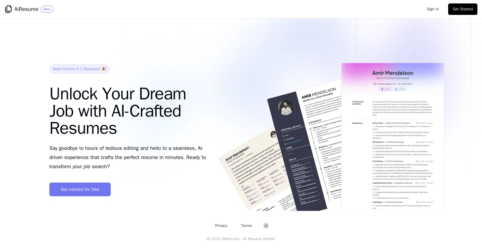 AiResume screenshot