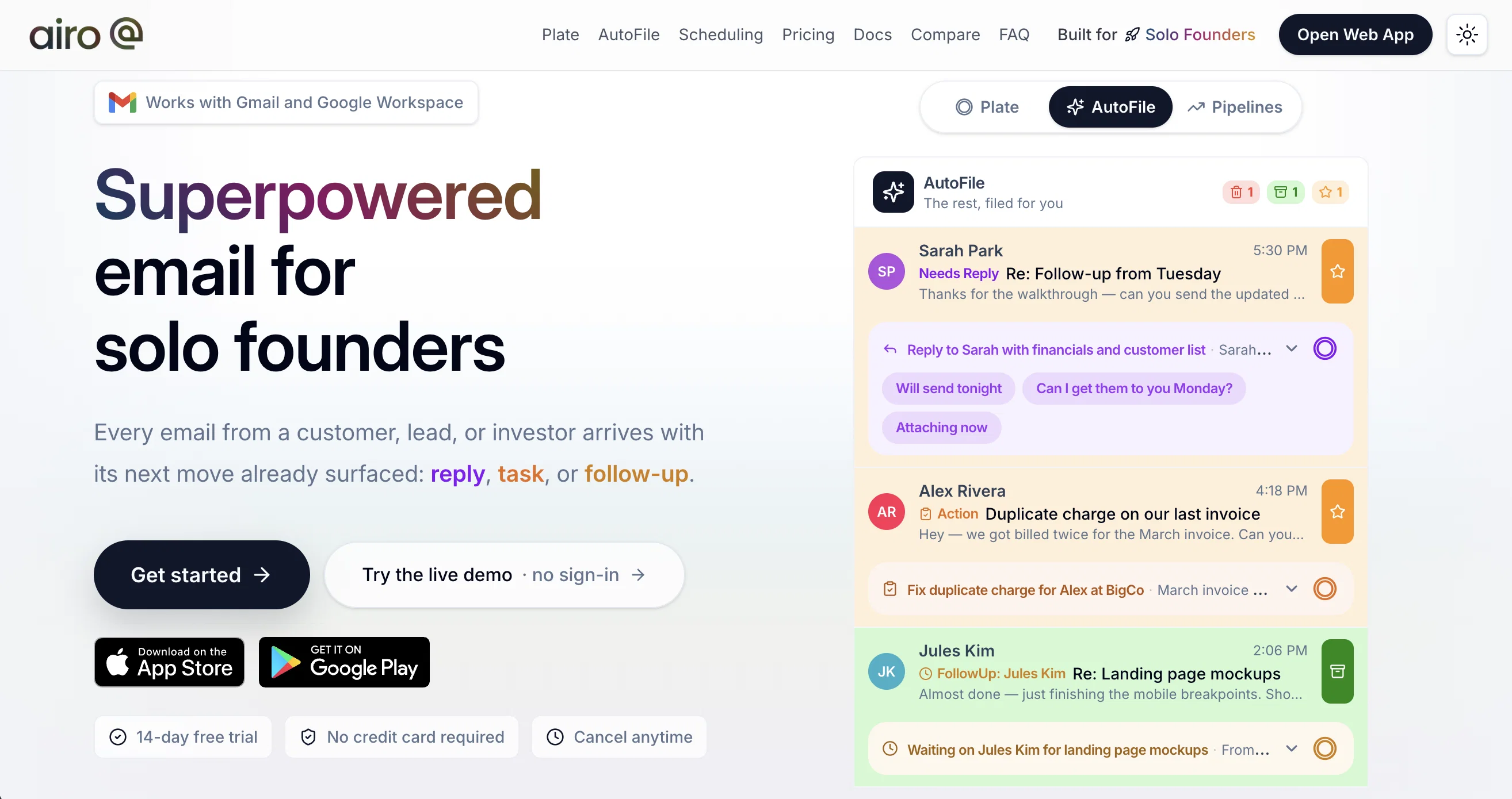 Airo Mail - Superpowered Email for Solo Founders screenshot