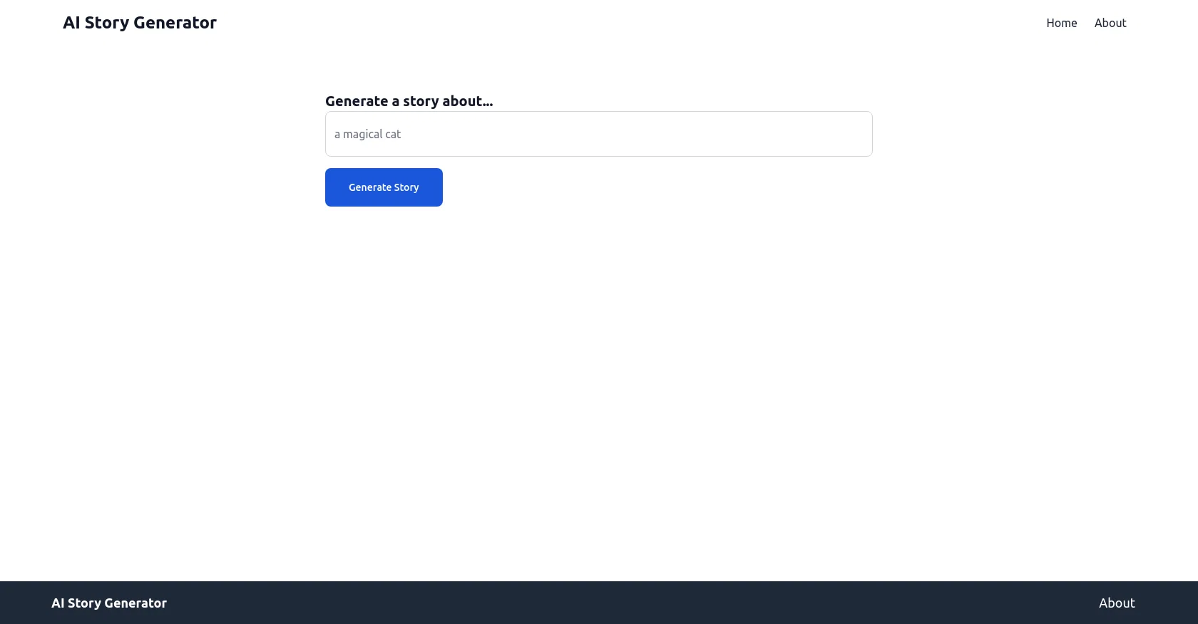 AIstorygenerator screenshot