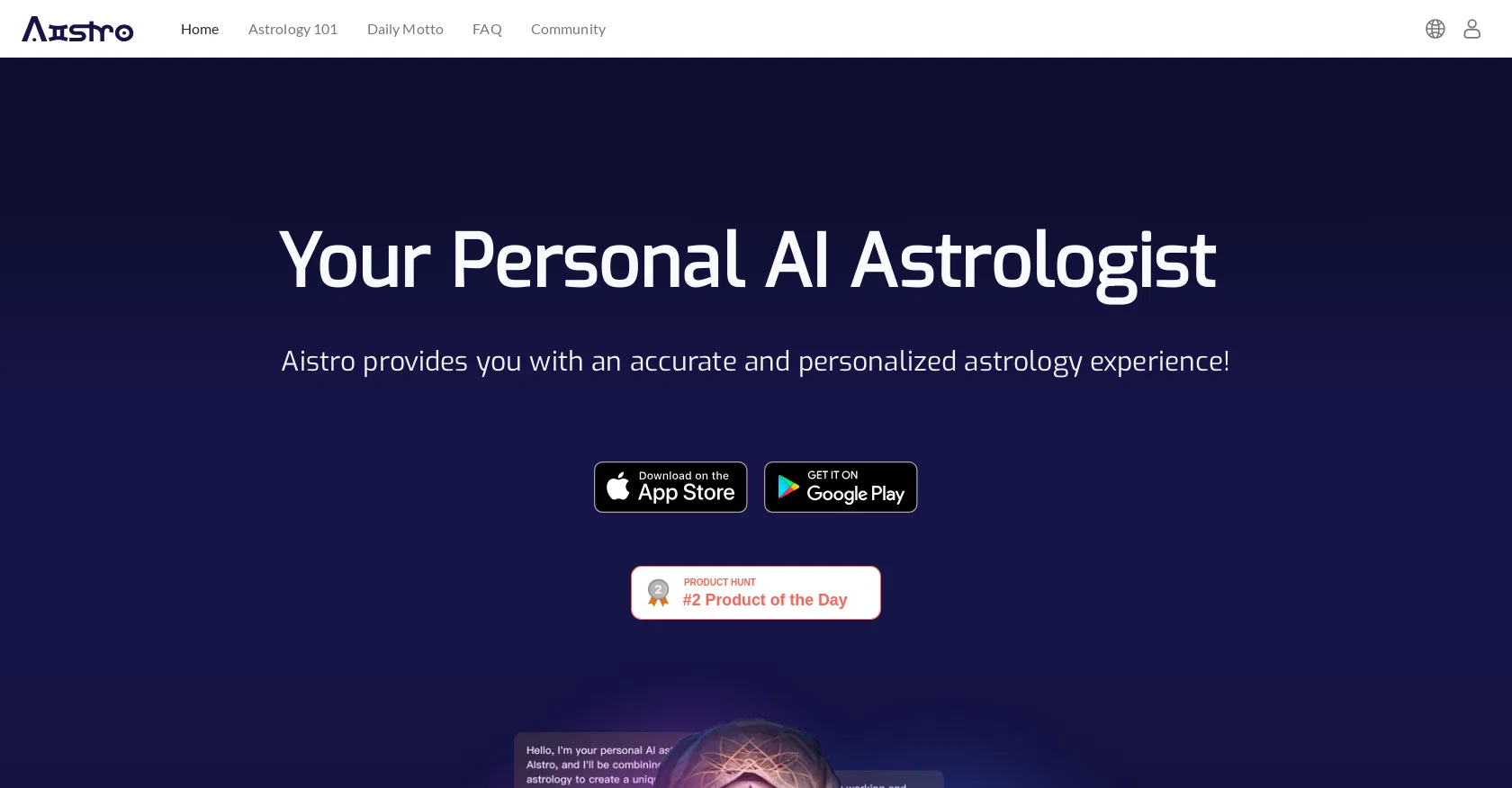 Aistro screenshot