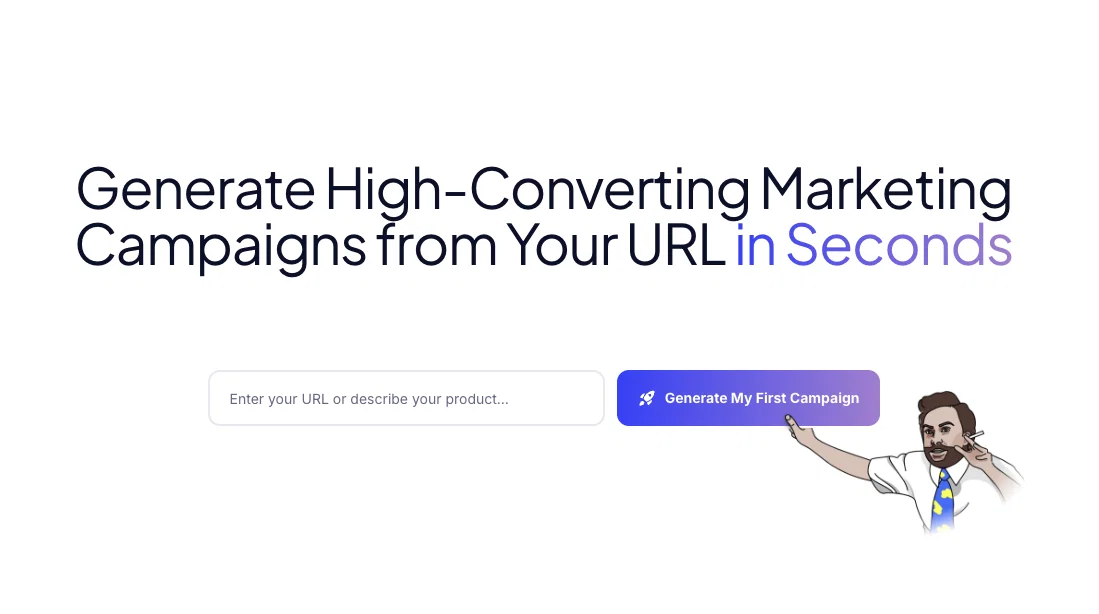 Aiter.io | Paste a URL. Ship a Campaign That Sounds L...v3.1 screenshot