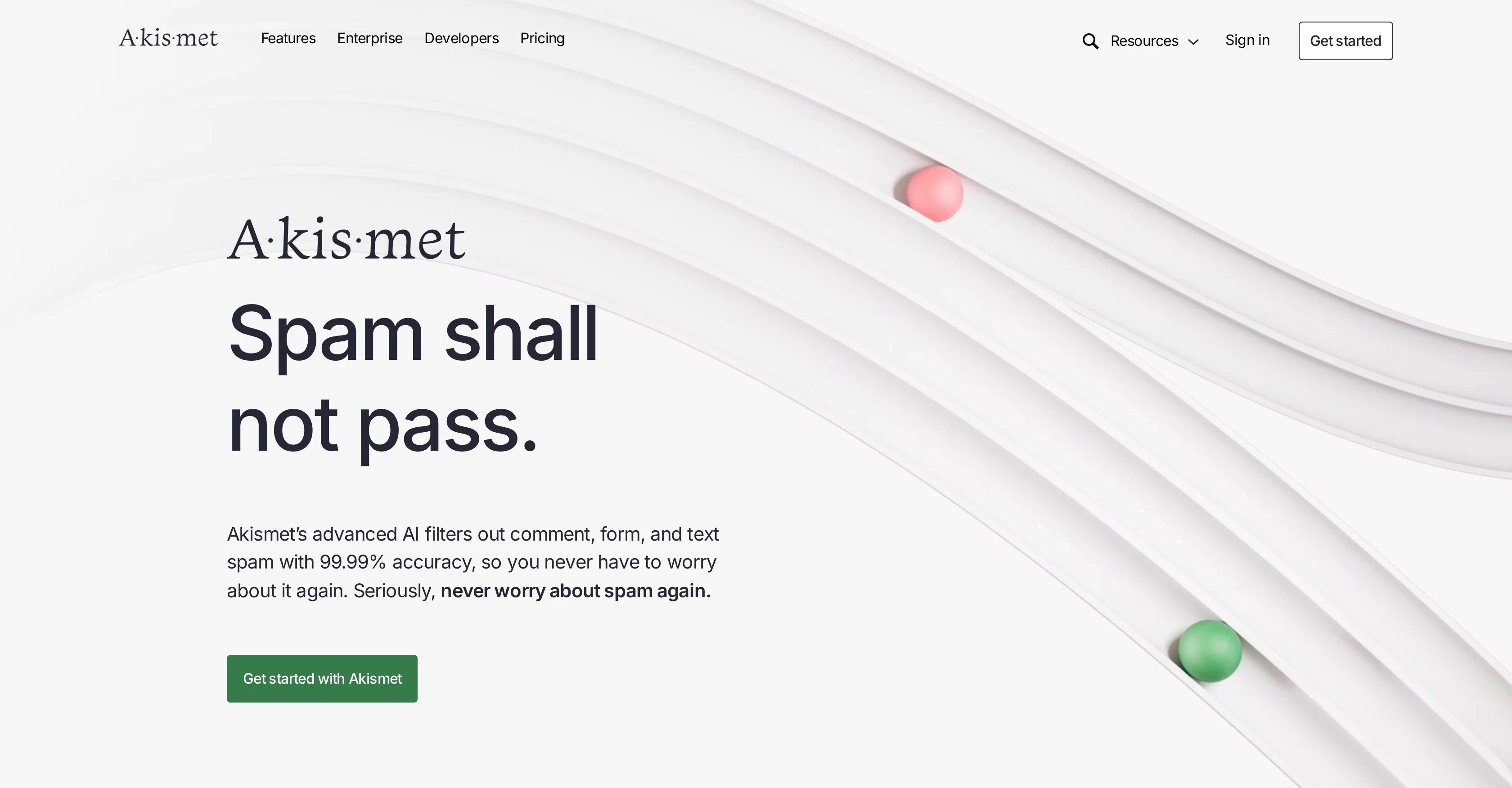 Akismet screenshot