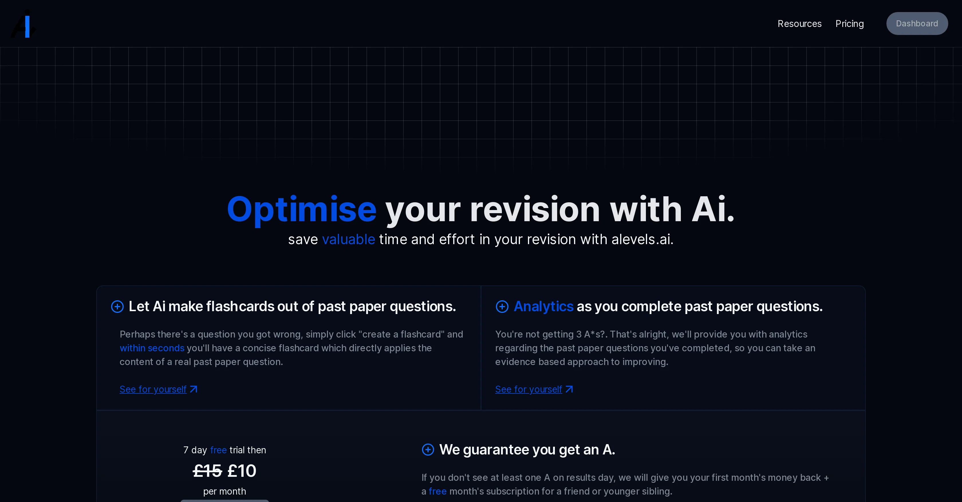 Alevels screenshot