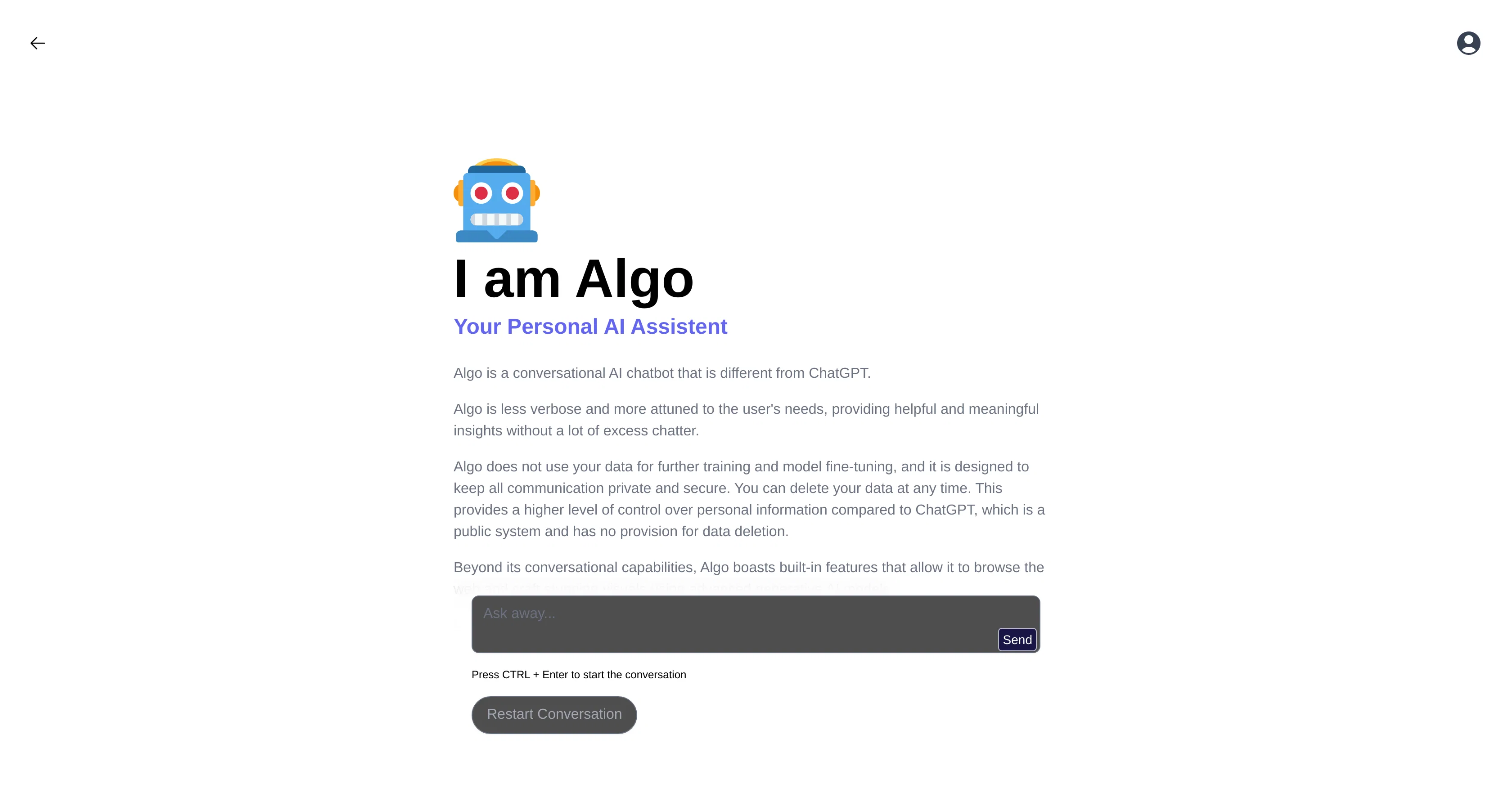 Algo screenshot