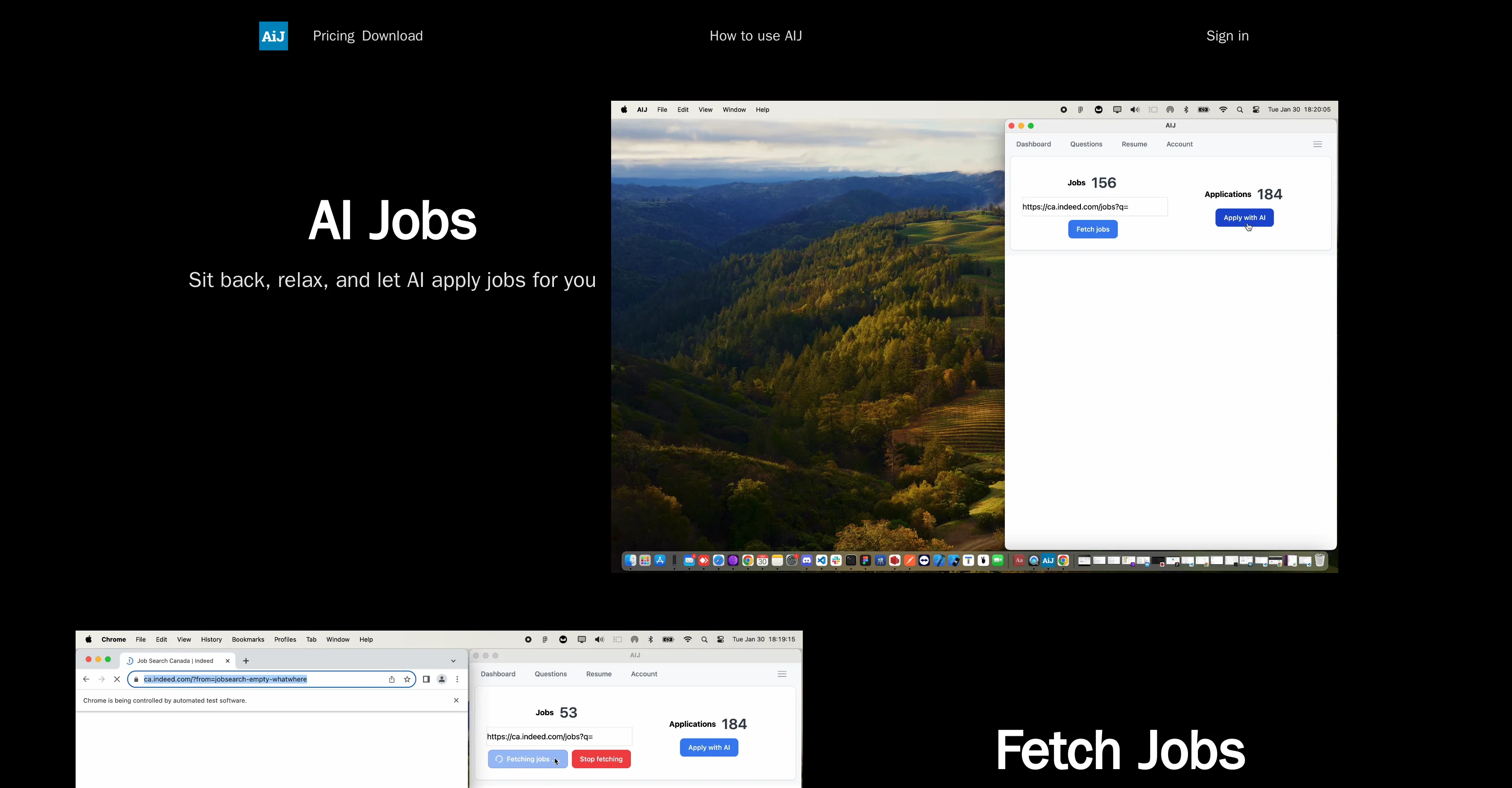 AlgoJobs screenshot