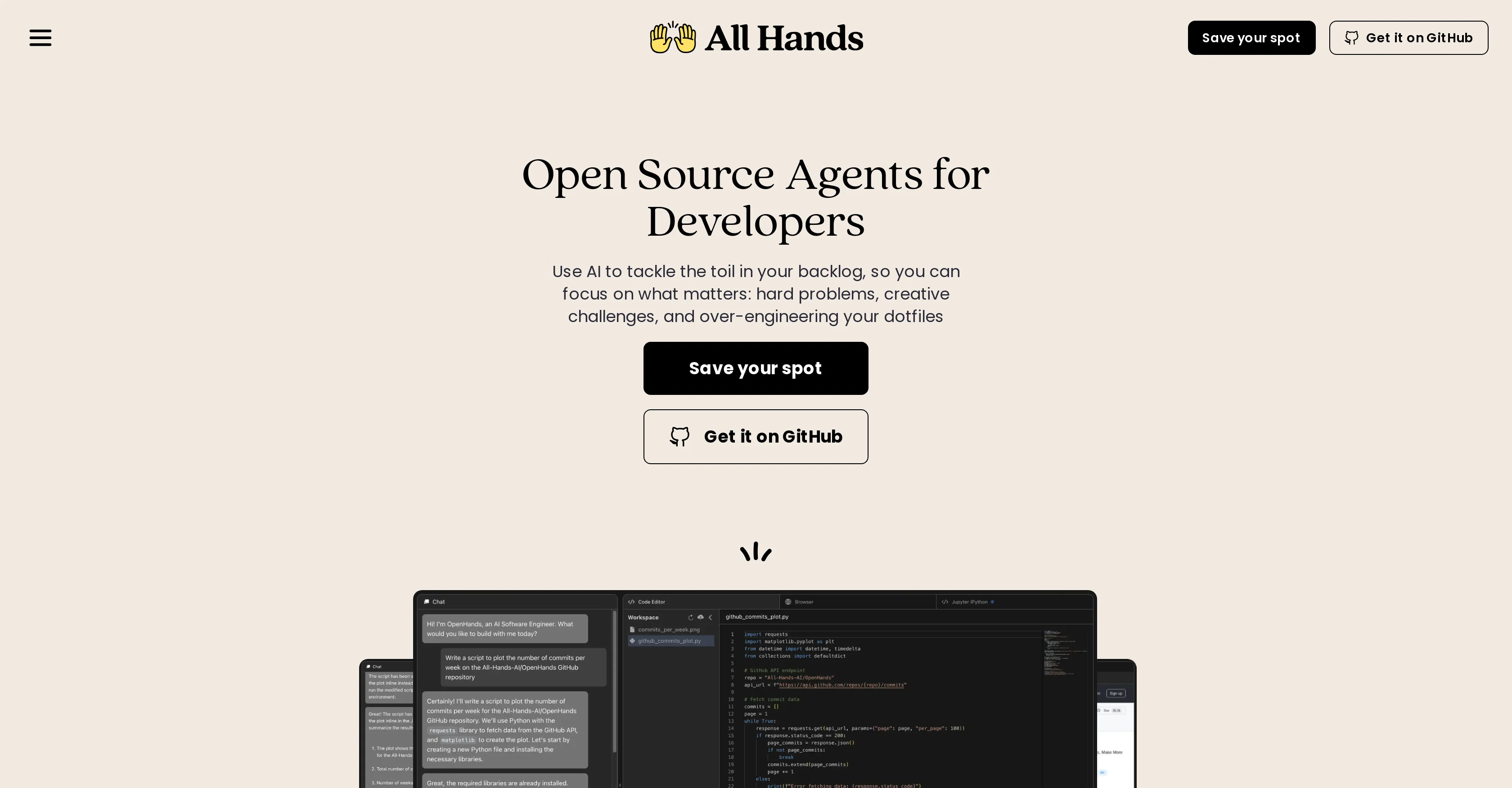All Hands AI screenshot