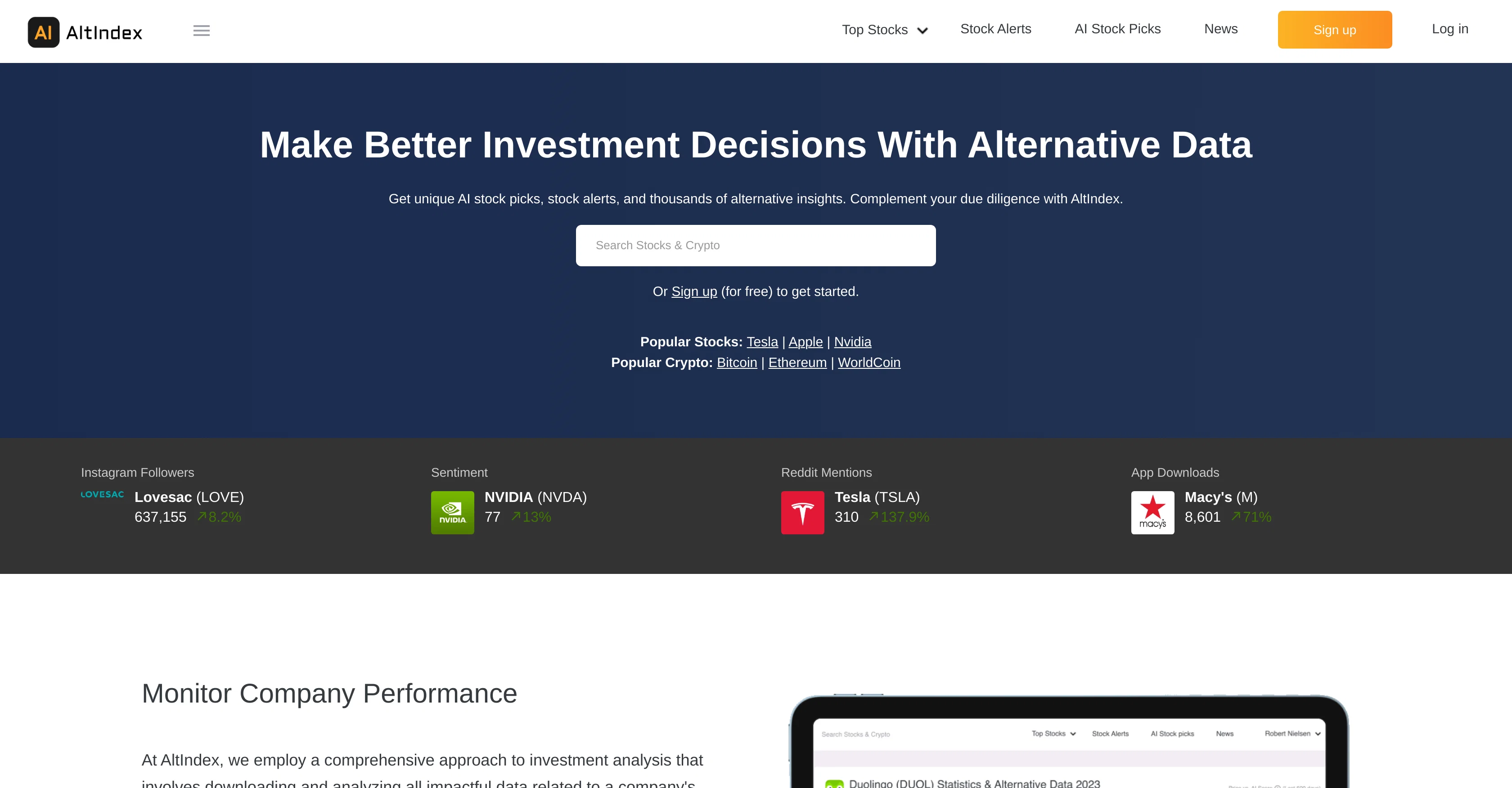 AltIndex screenshot