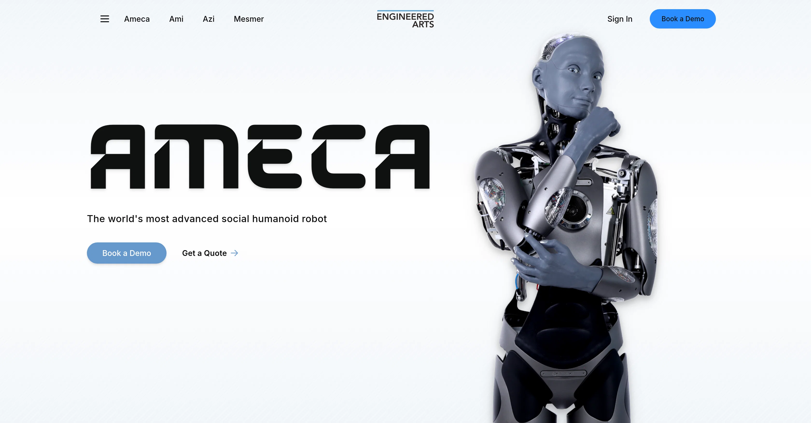 Ameca | EngineeredArts screenshot