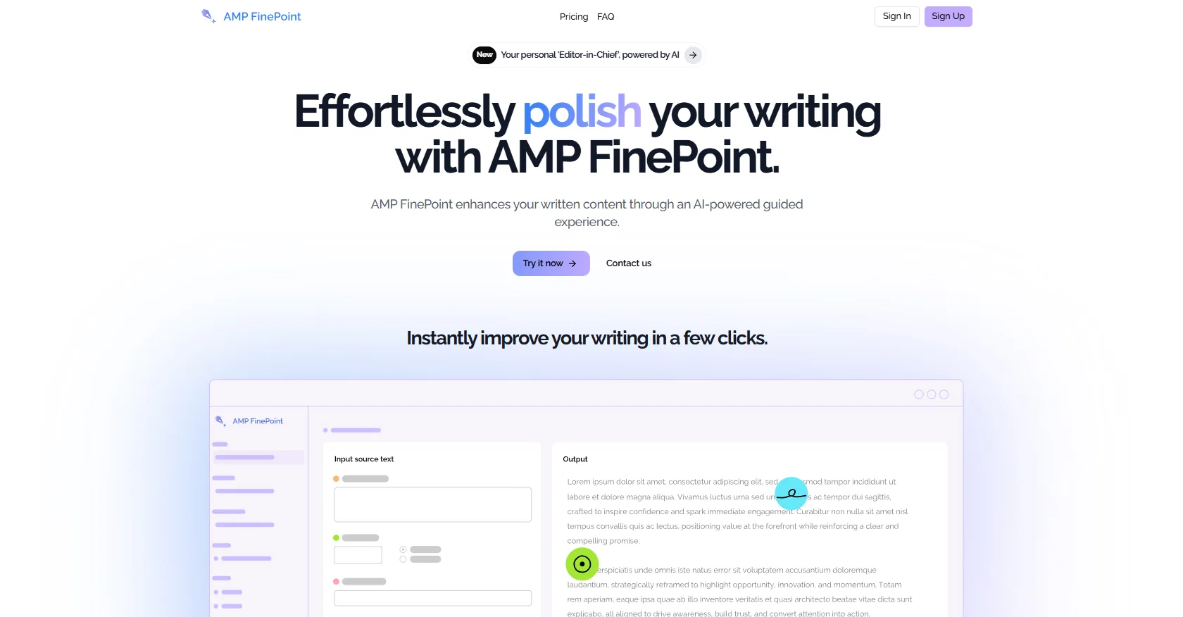 AMP FinePoint screenshot