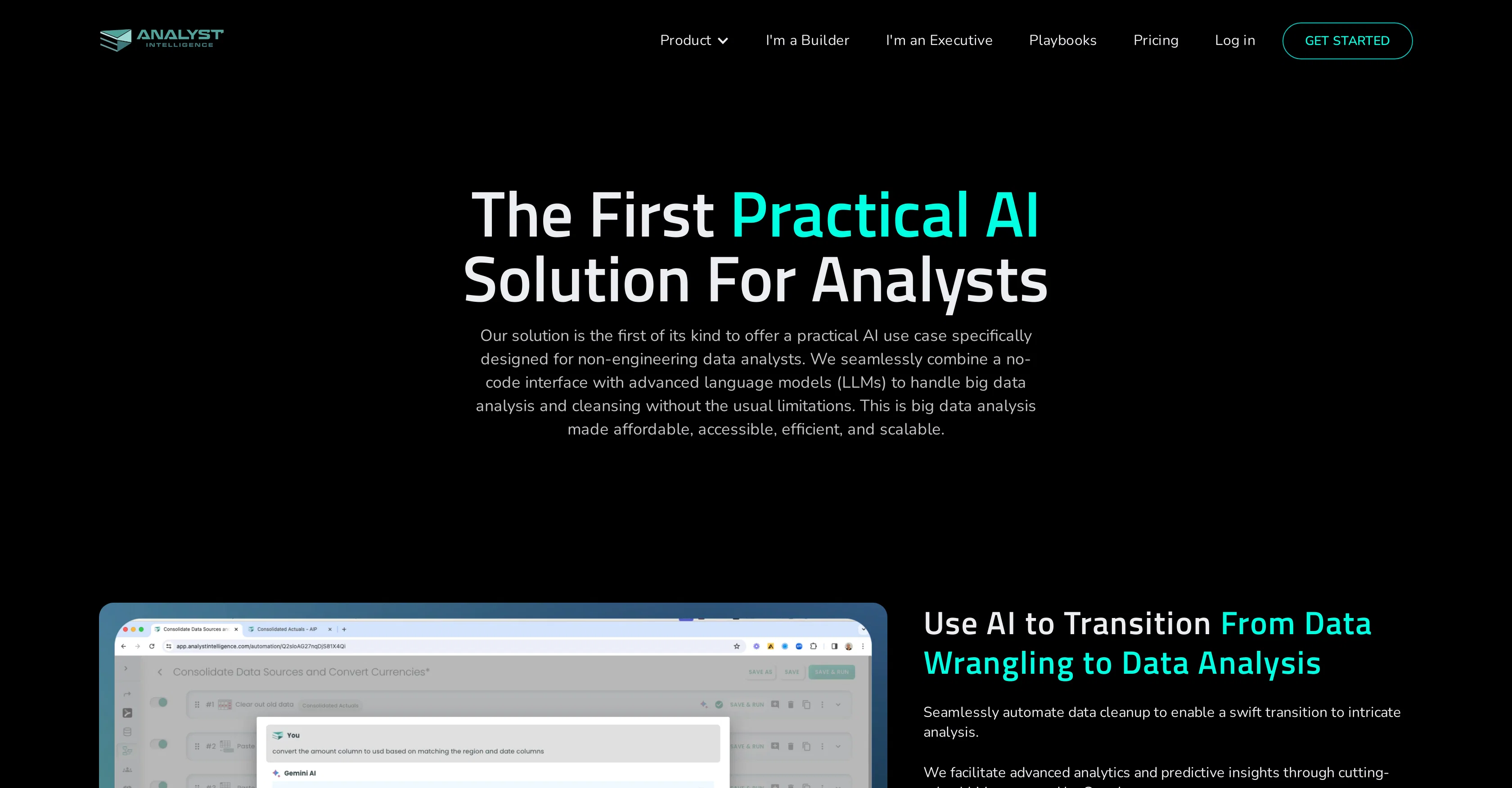 Analyst Intelligence screenshot