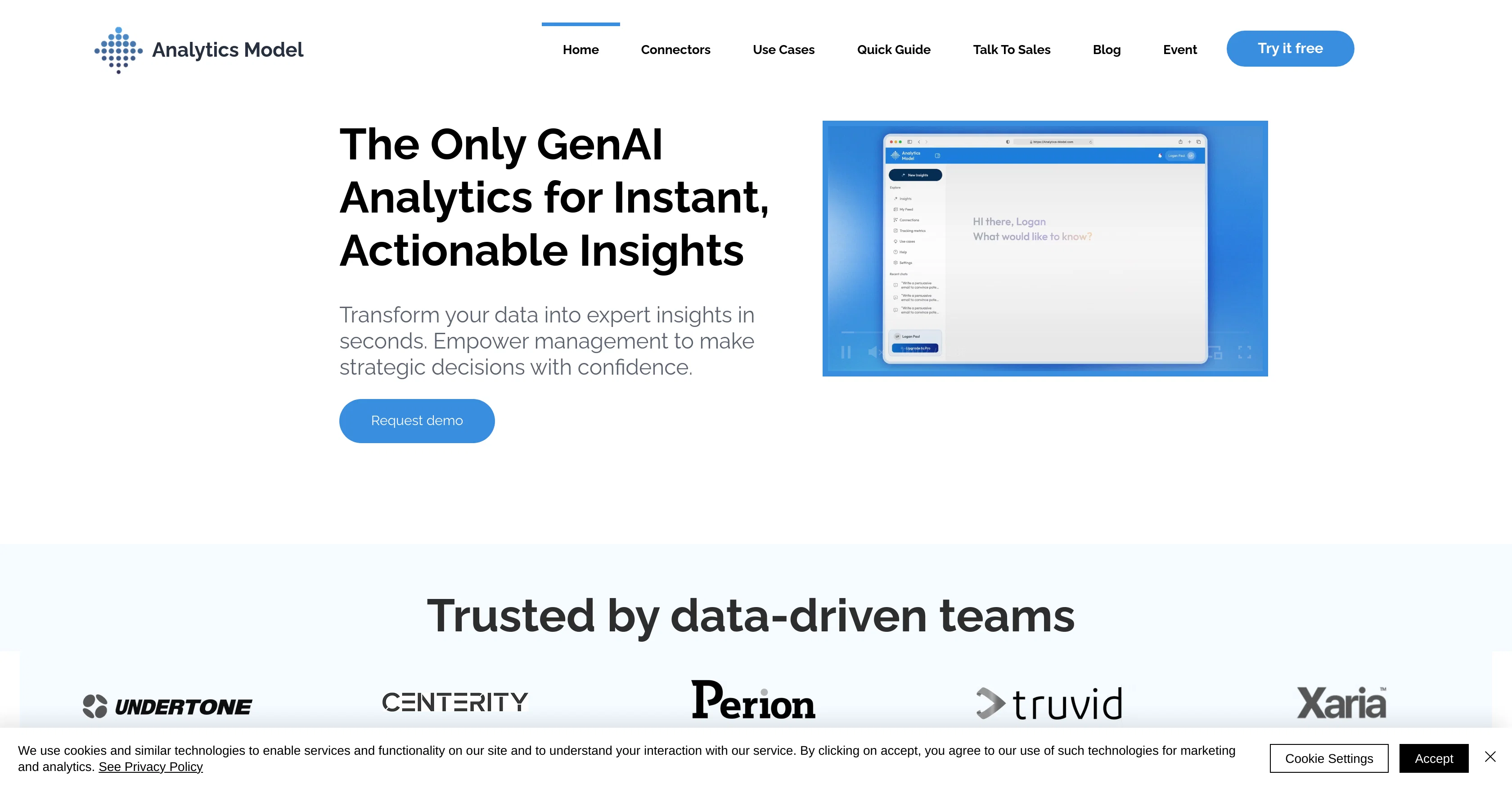 Analytics Model screenshot