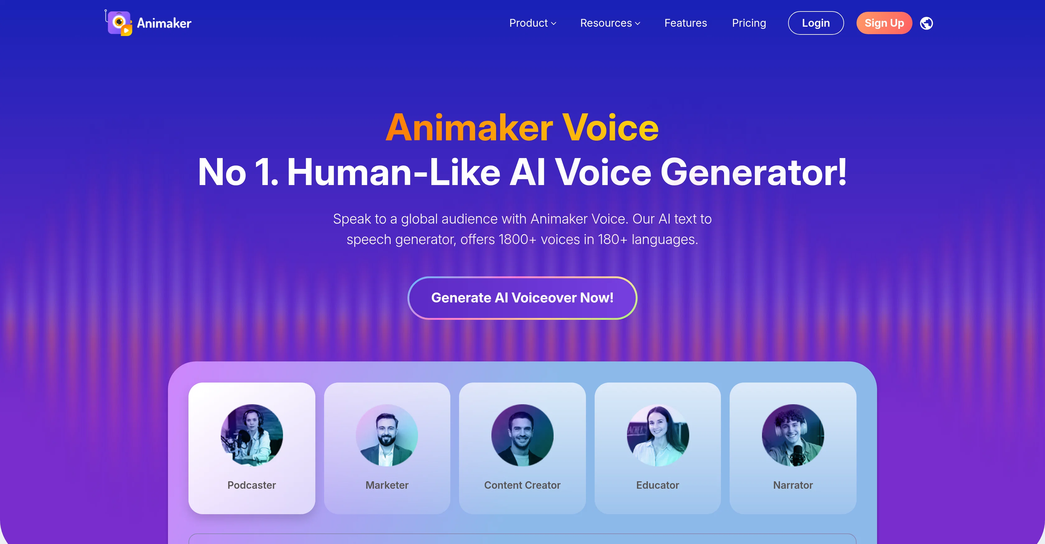 Animaker Voice Generator screenshot