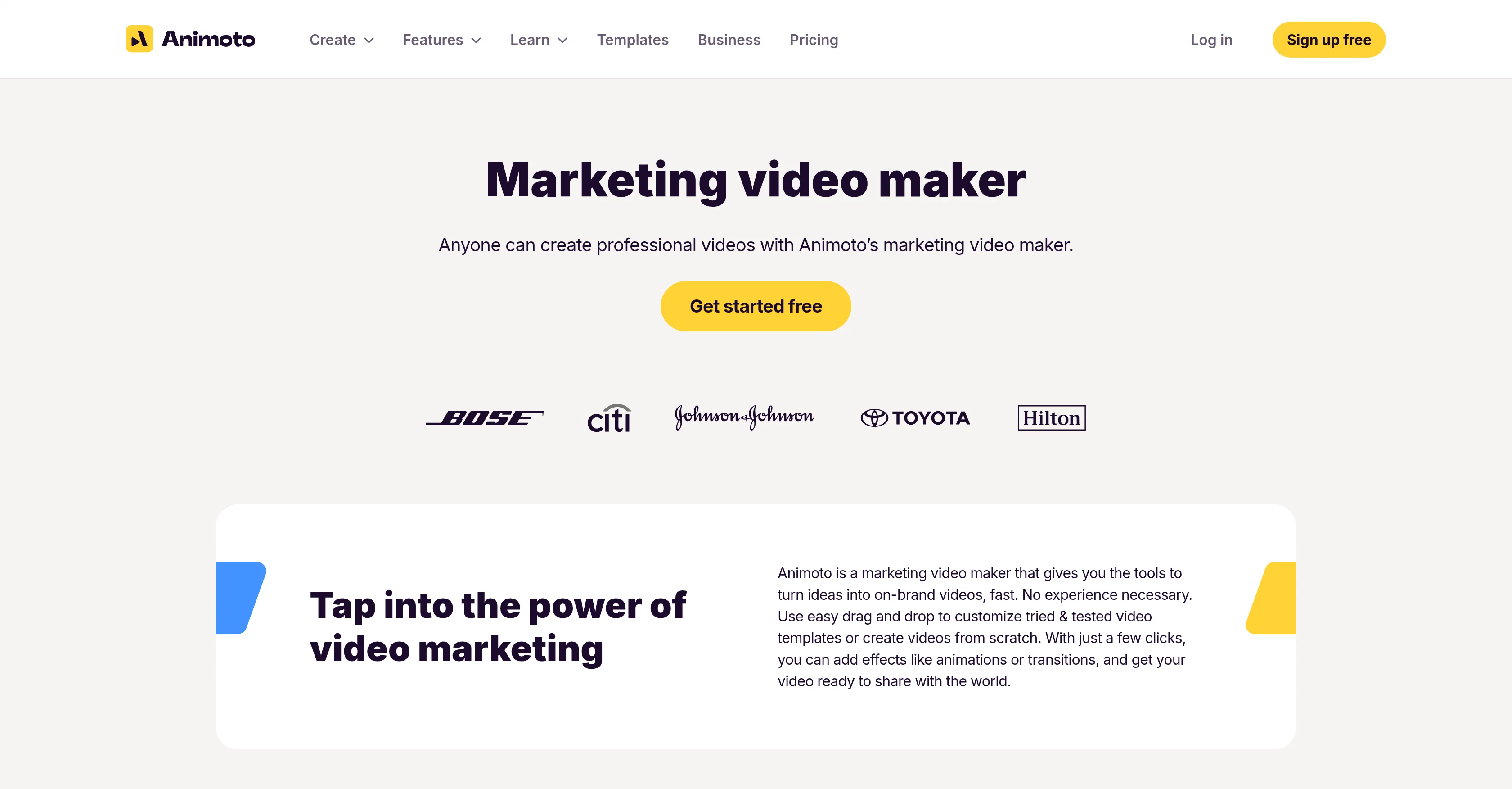 Animoto screenshot