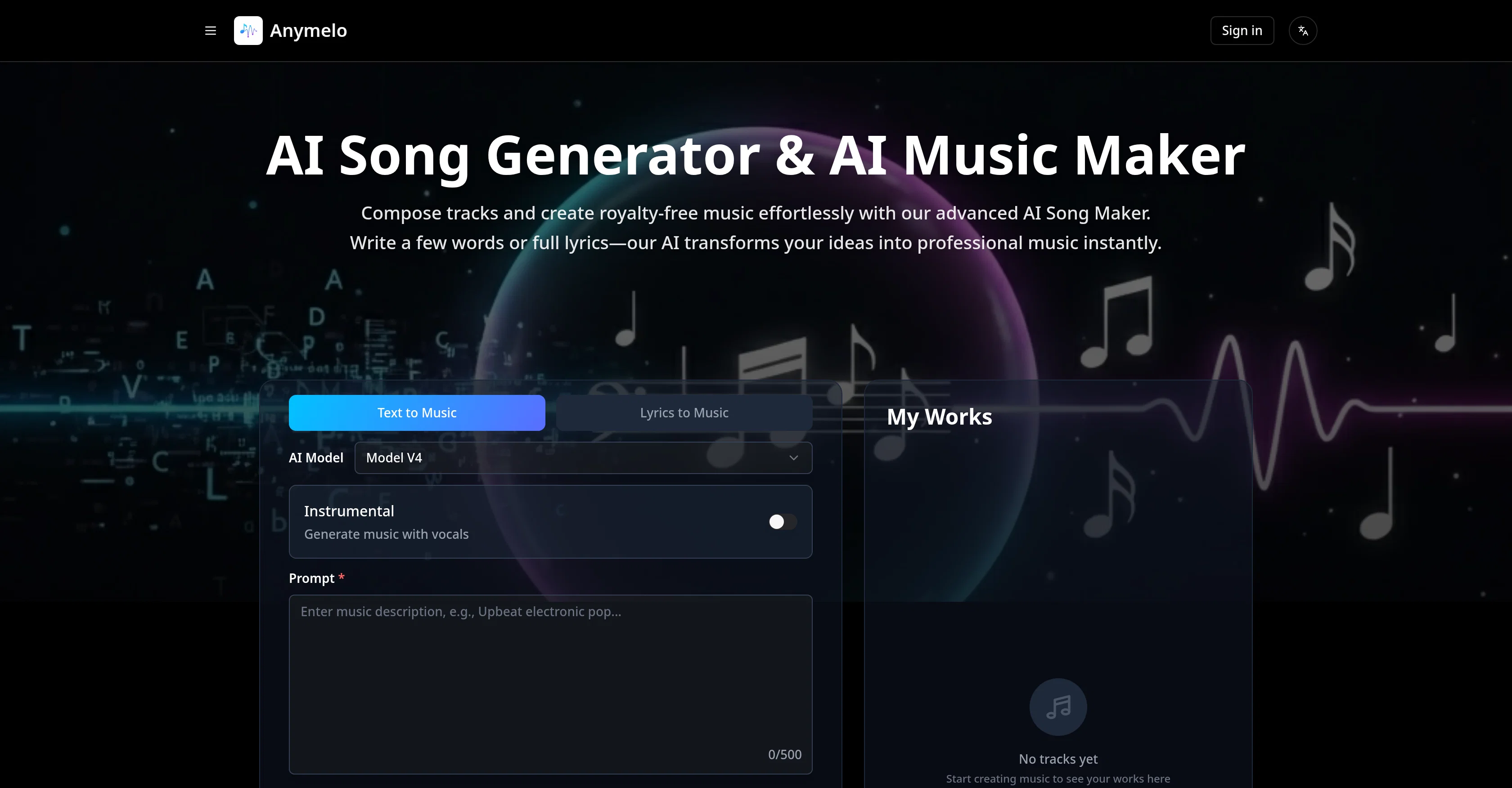 Anymelo screenshot