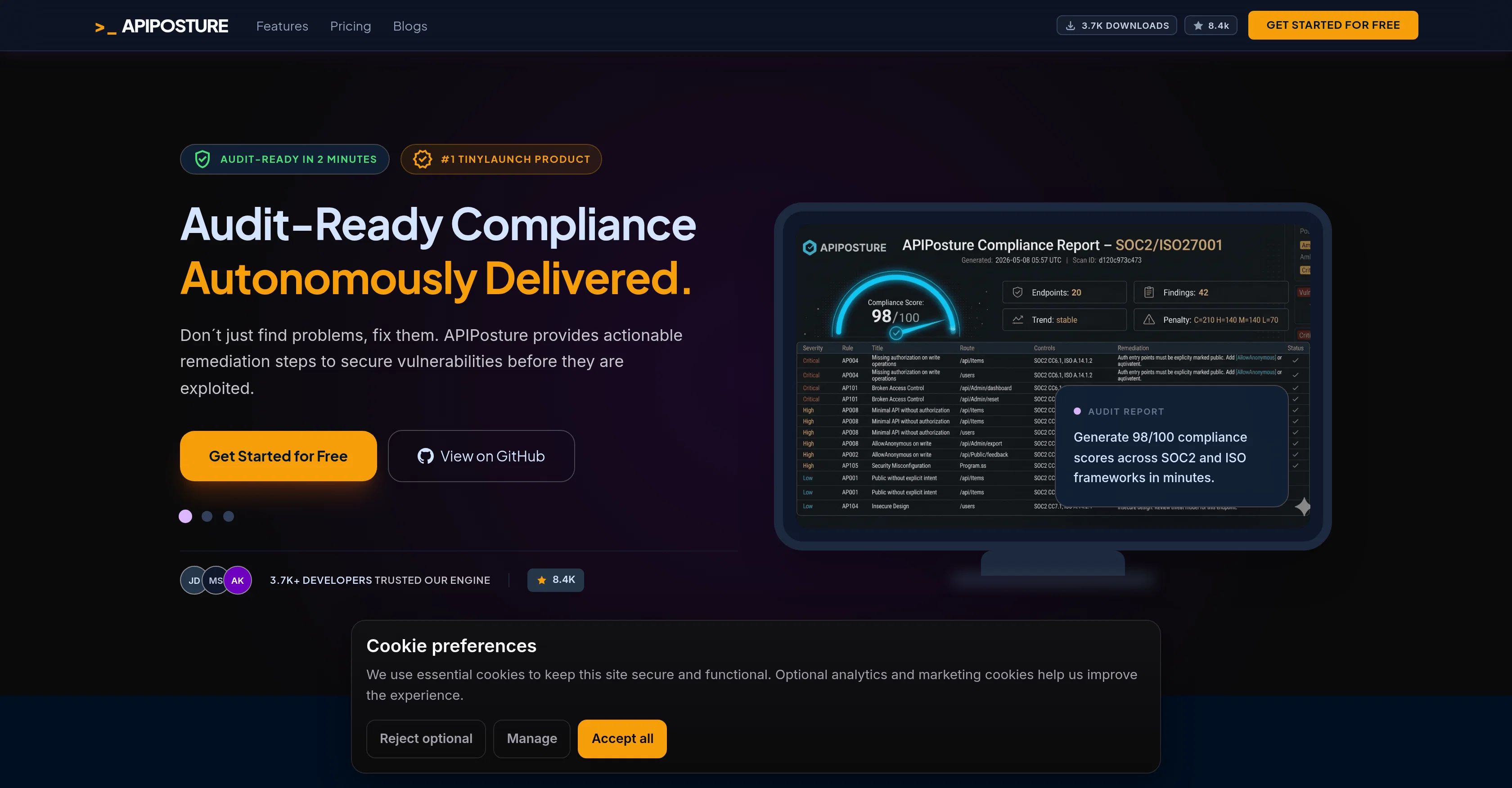 ApiPosture screenshot