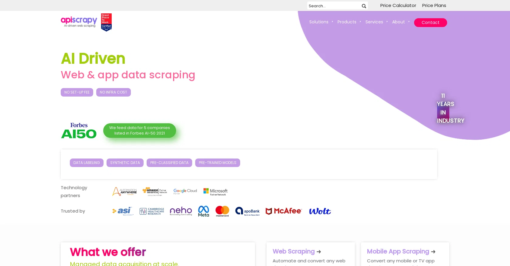 APIscrapy screenshot