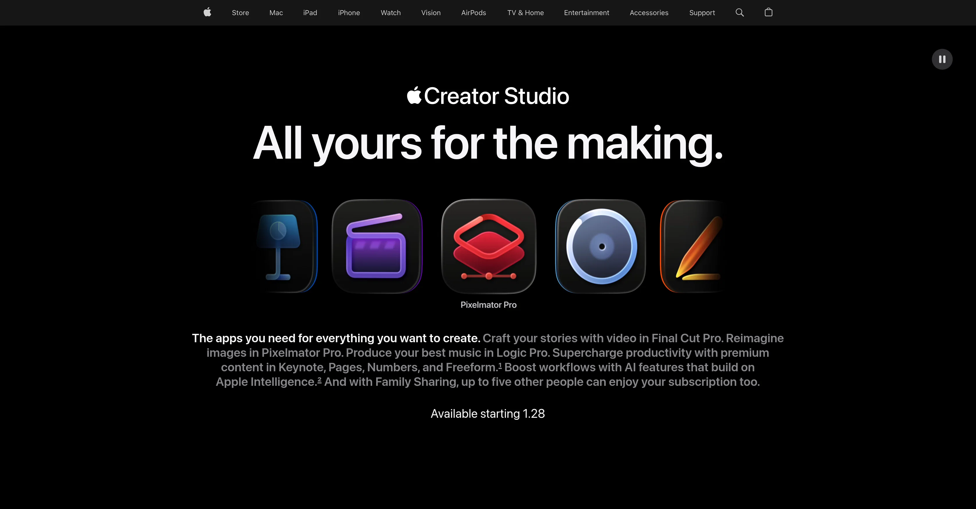 Apple Creator Studio screenshot