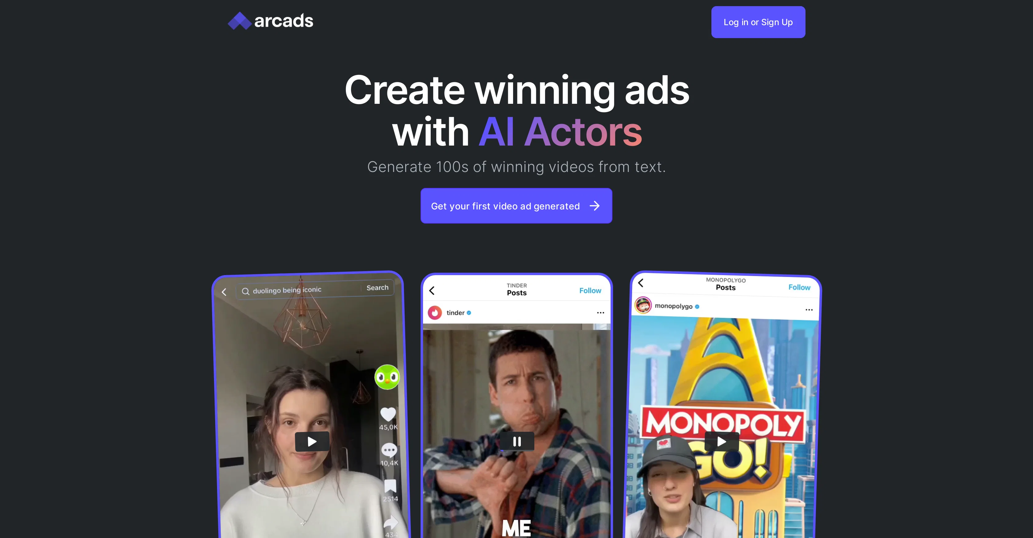 Arcads screenshot