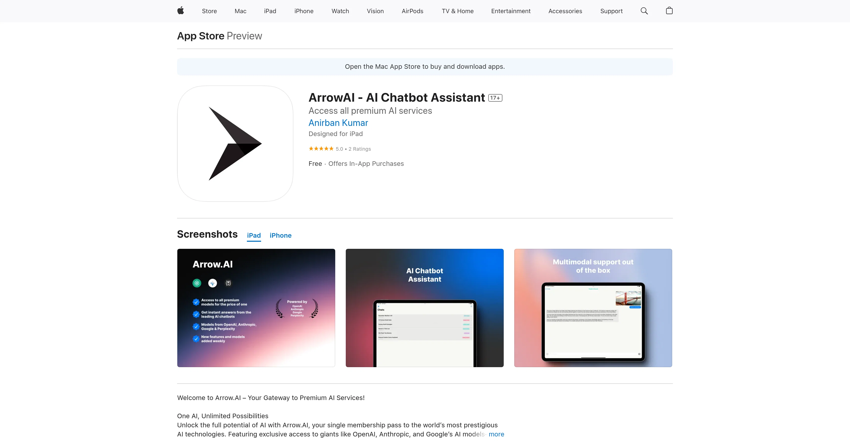 ArrowAI - AI Chatbot Assistant screenshot