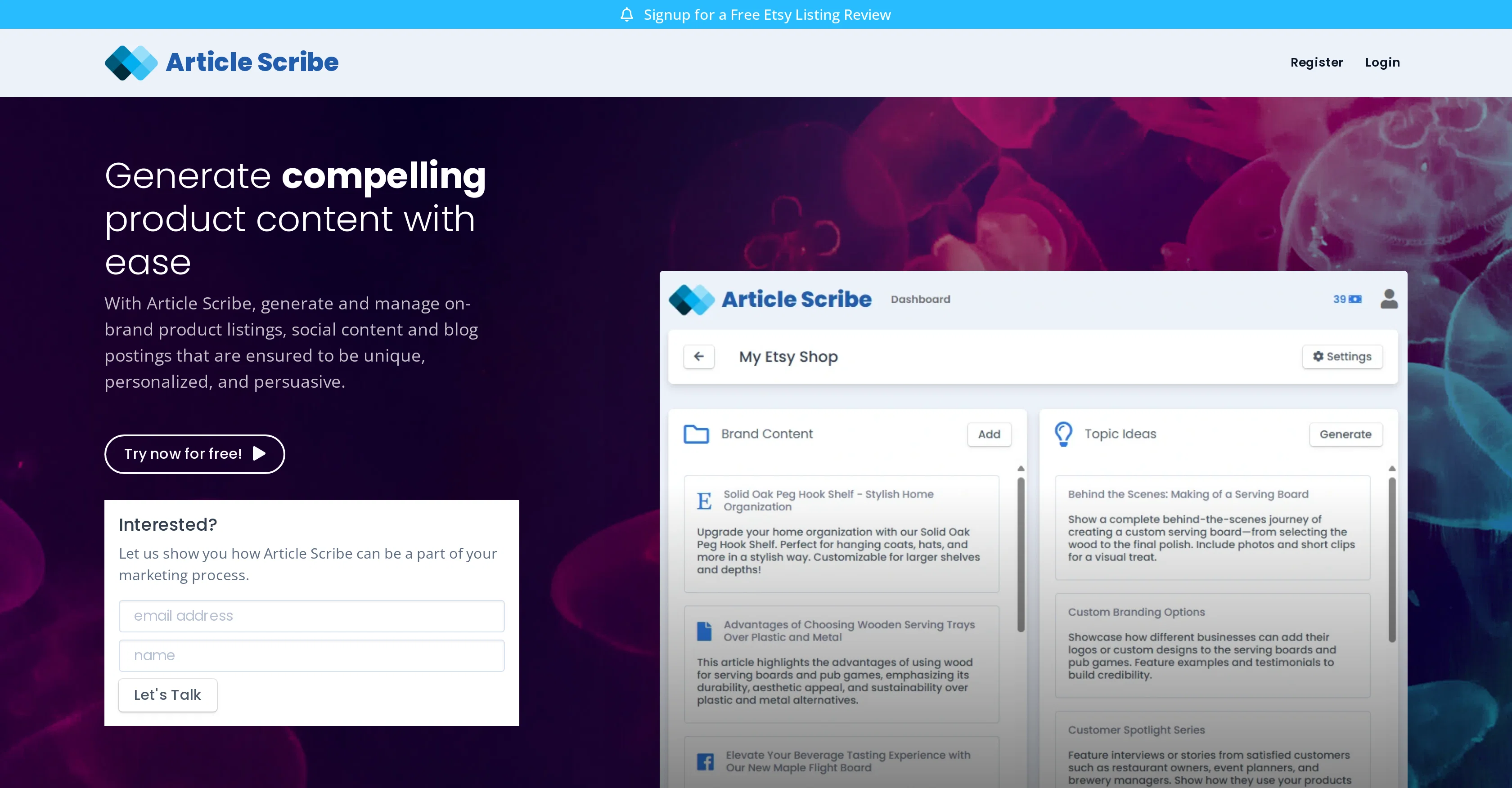 Article Scribe screenshot