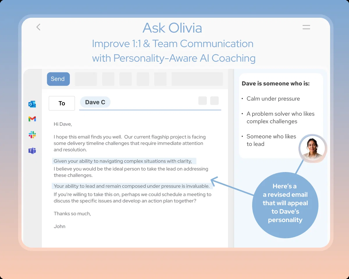 Ask Olivia - Your AI Workplace Coach screenshot