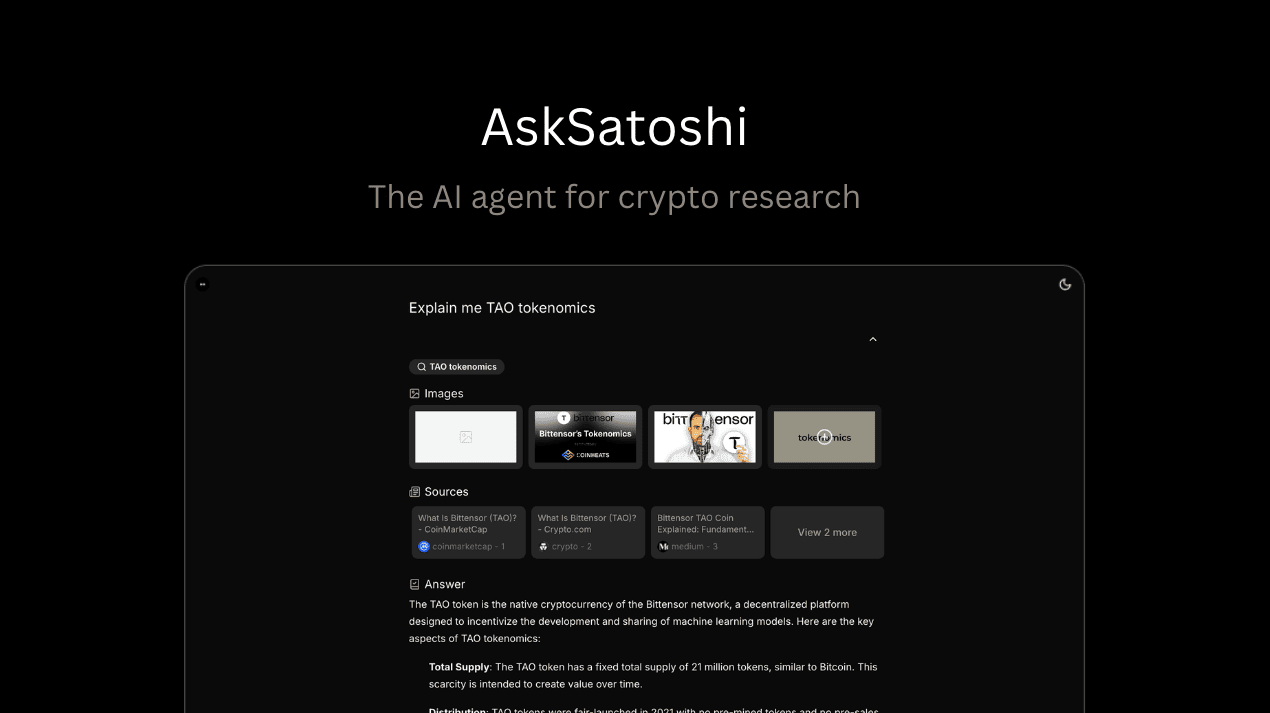 AskSatoshi screenshot