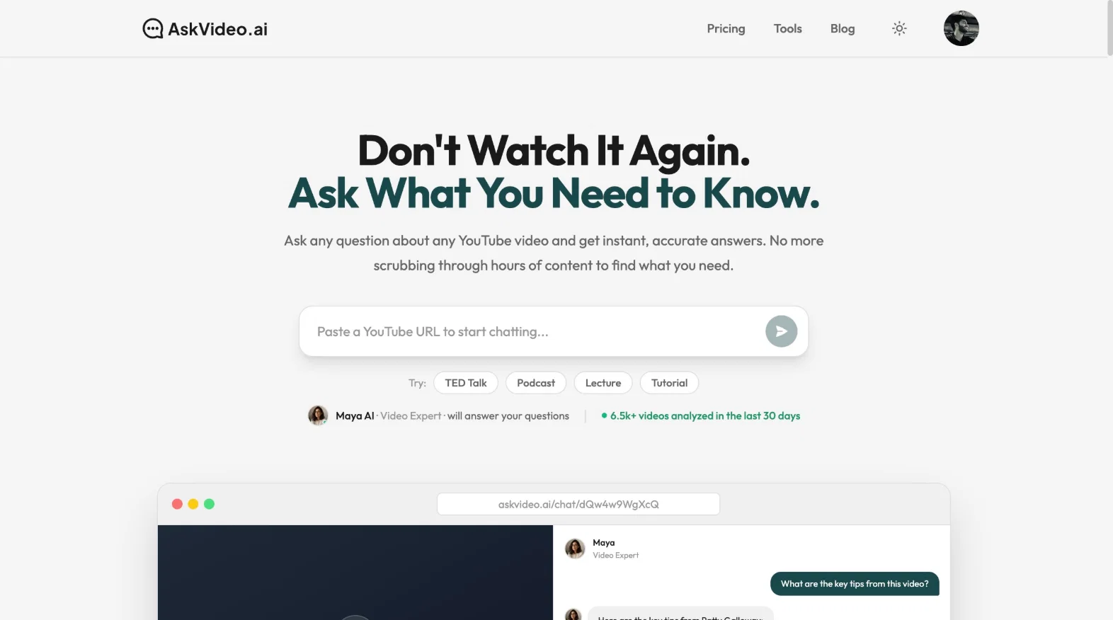 AskVideo screenshot