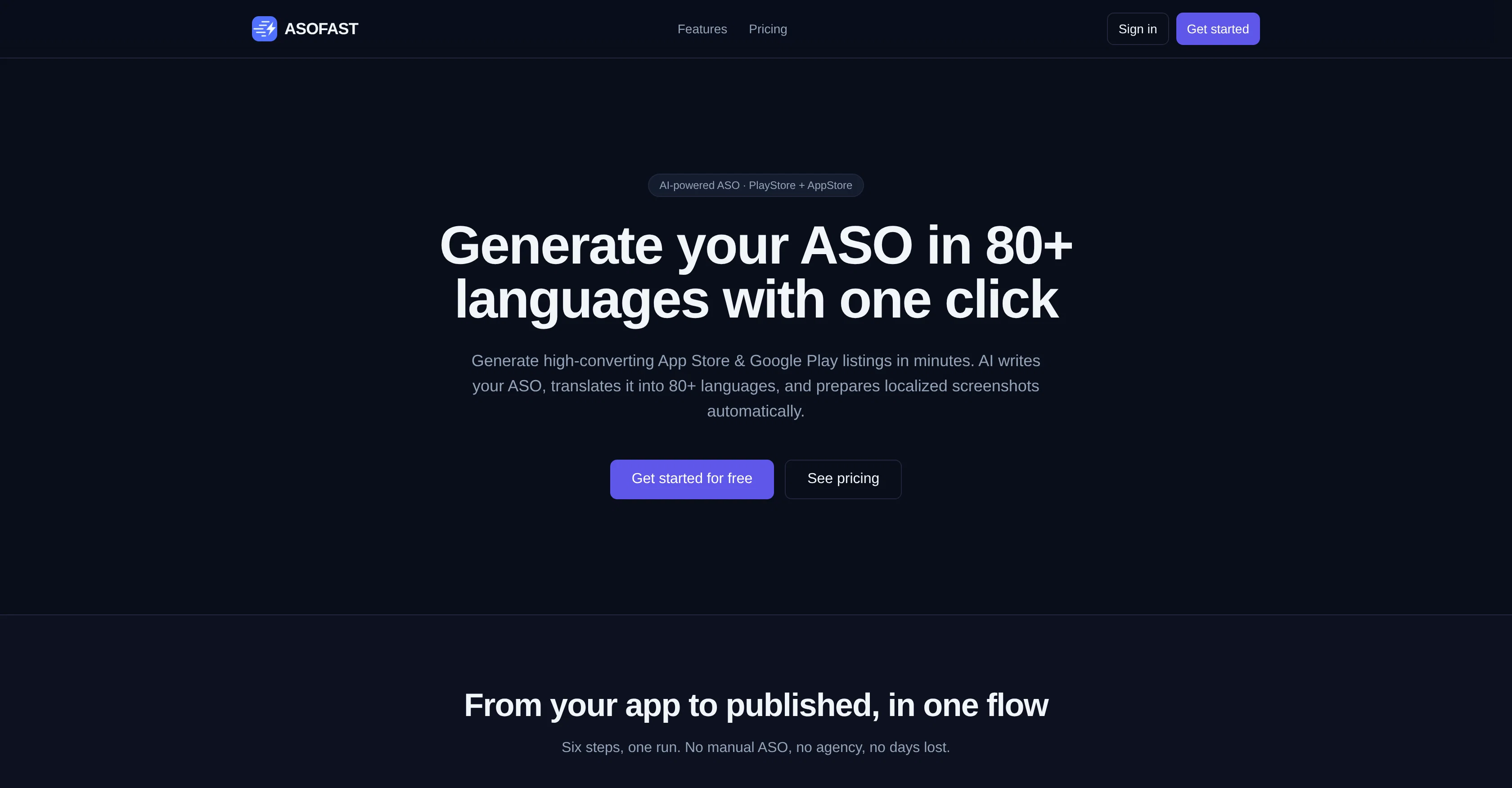 ASOFAST screenshot