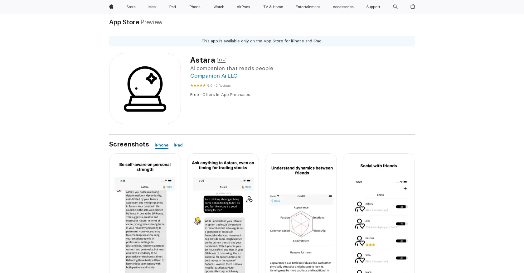 Astara screenshot